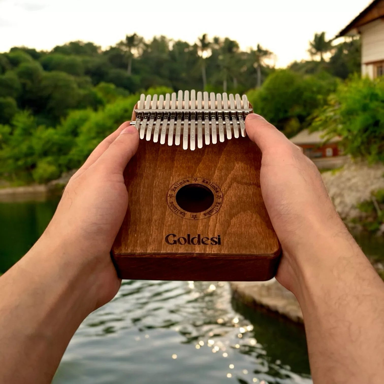 Mahogany Whisper | 17-Key Handcrafted Kalimba (Thumb Piano)