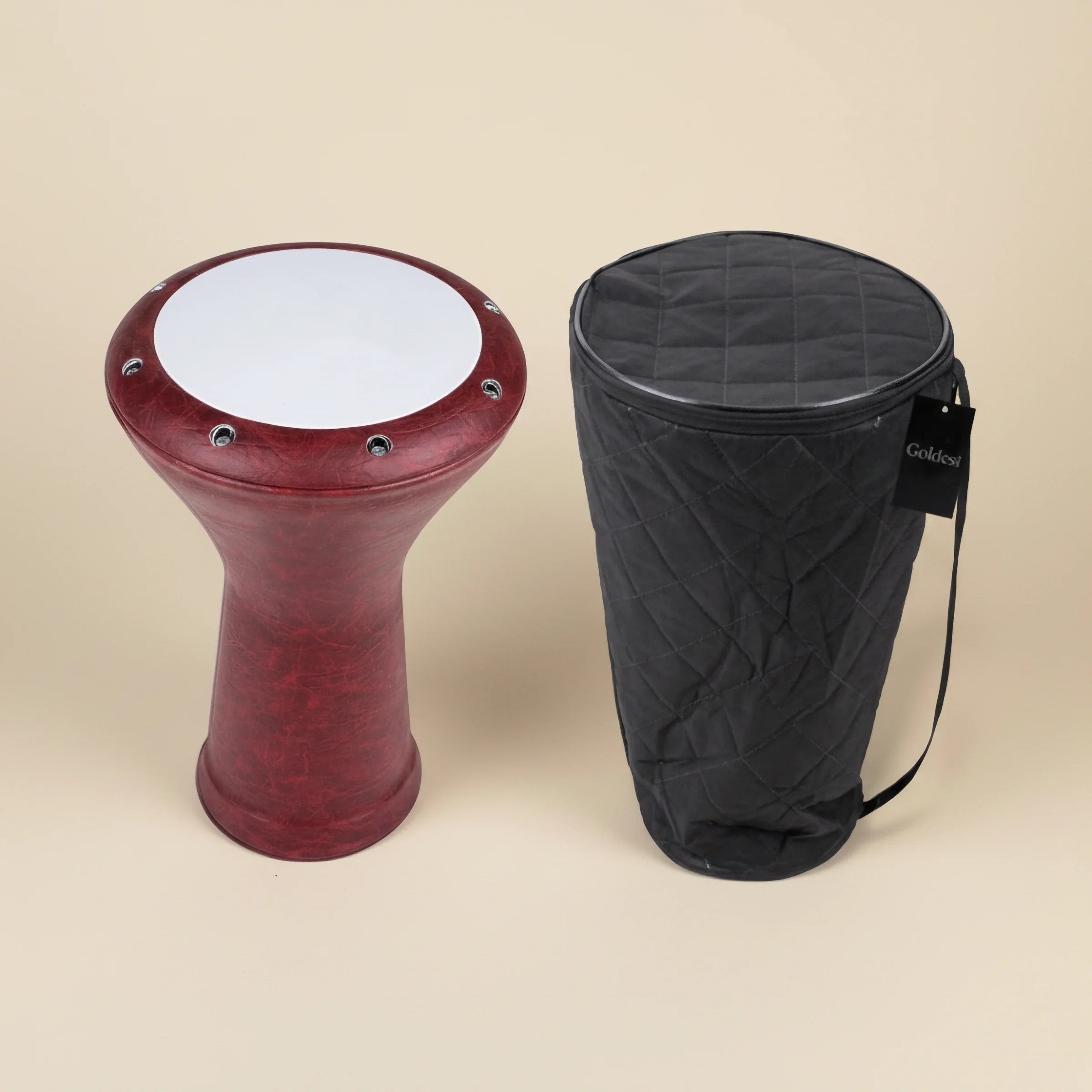 Crimson Royal | Burgundy Leatherette Coated Egyptian Darbuka