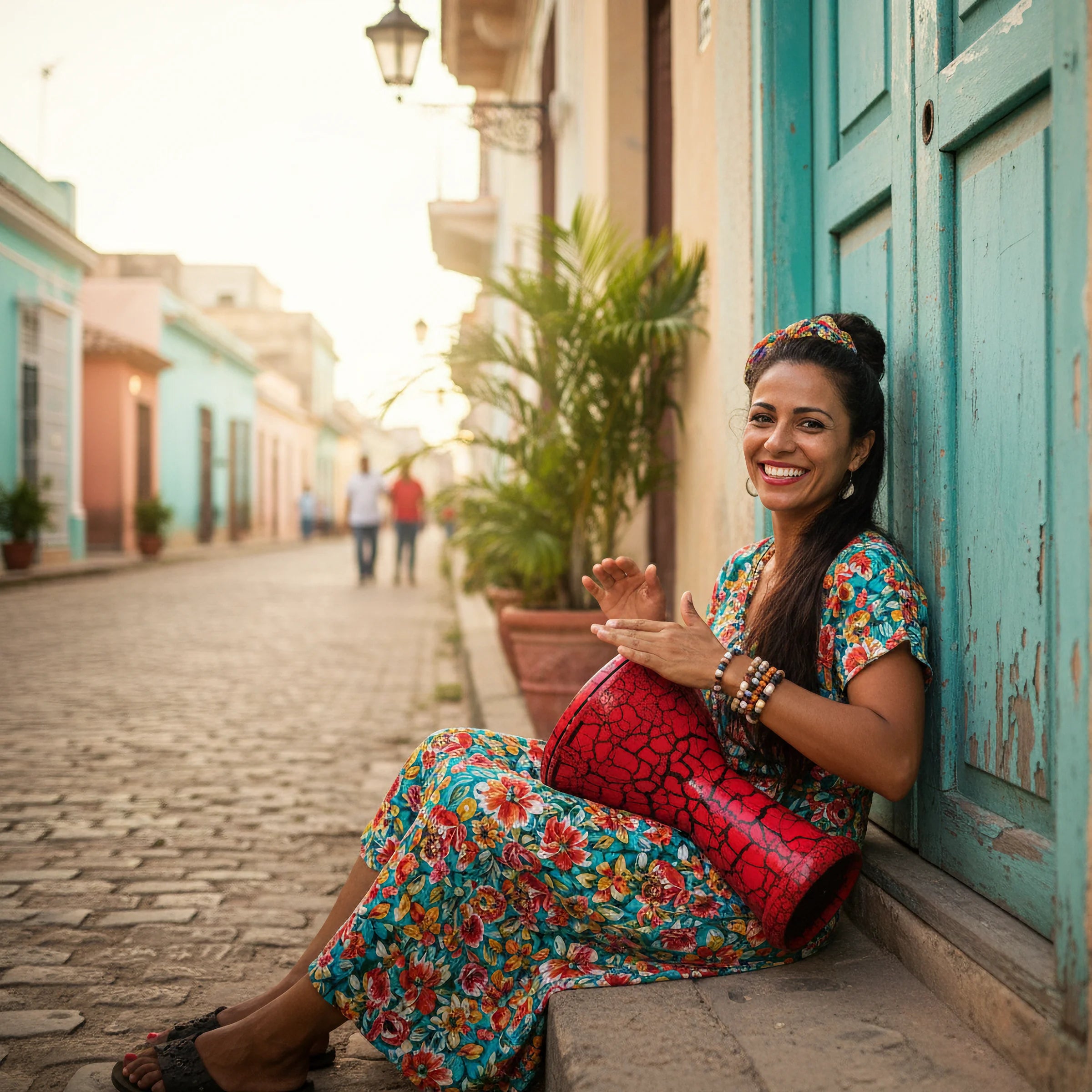 Red Crackle | Patterned Ceramic Egyptian Darbuka Drum