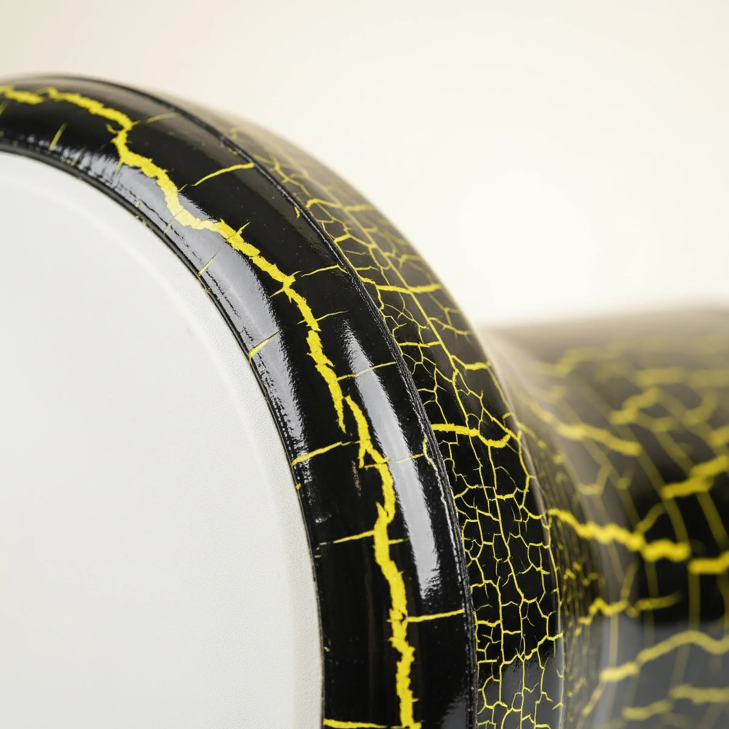 Solar Flare | Yellow Crackle Metal Darbuka