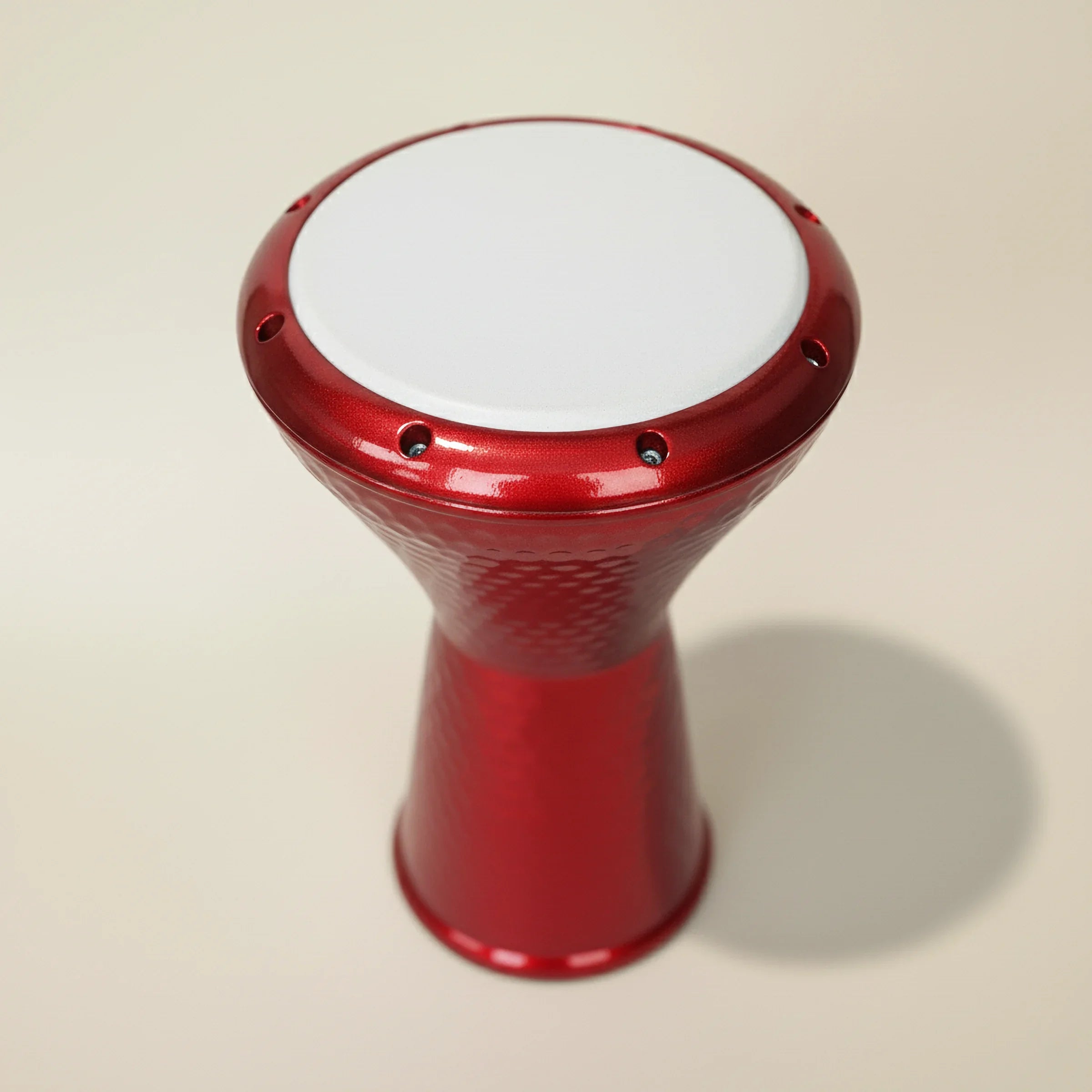 Red Forge | Hammered Ceramic Egyptian Darbuka