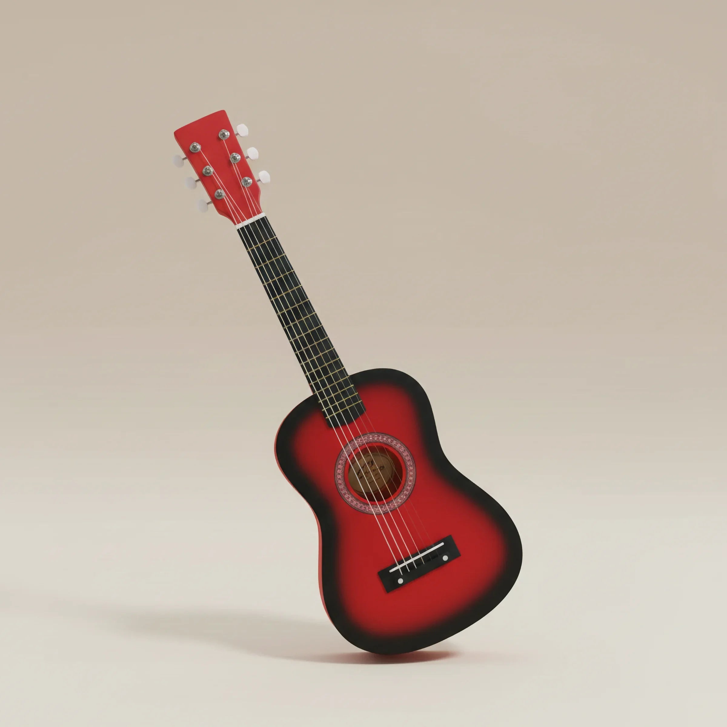 Crimson Burst | 23" Mini Classical Guitar for Kids (Red-Black)