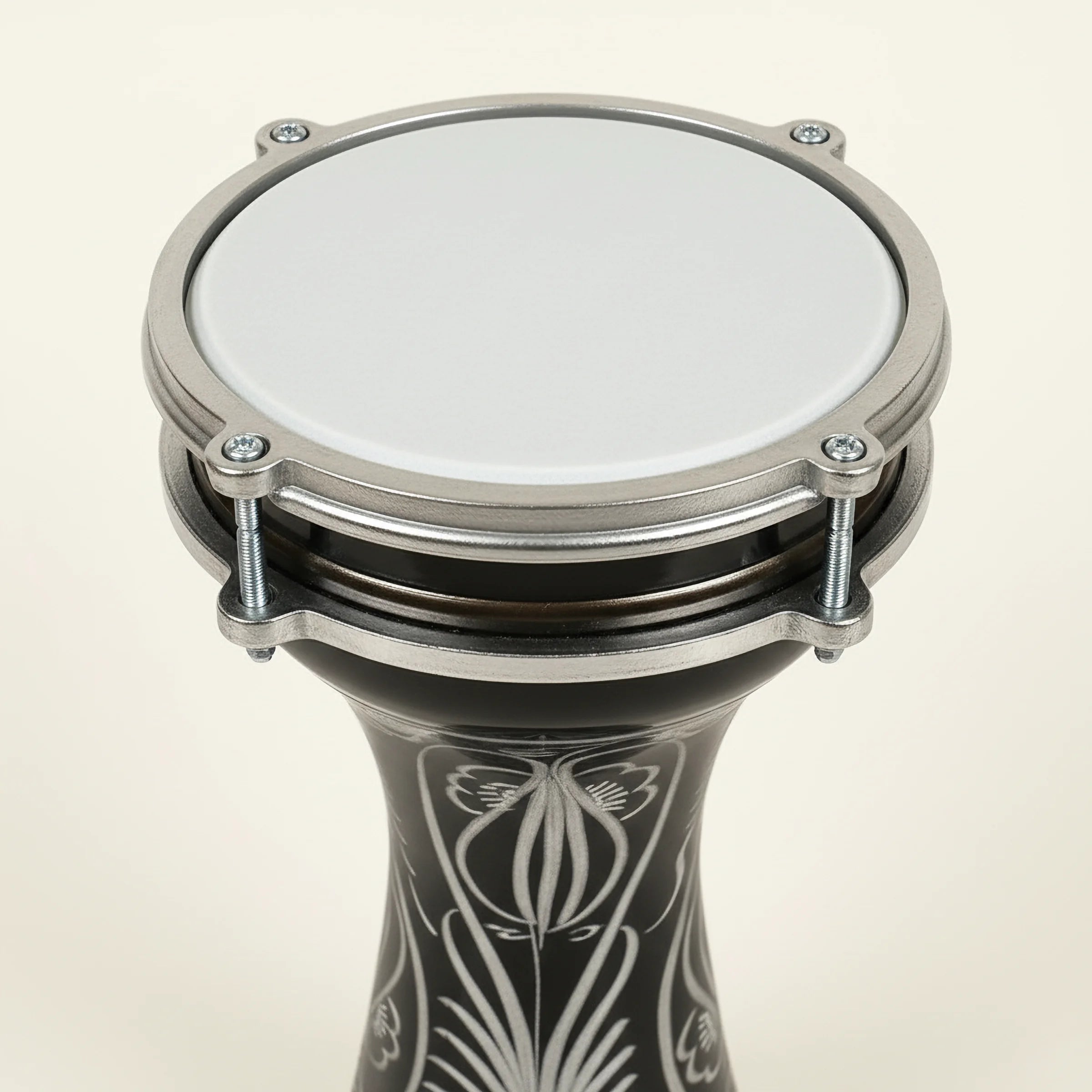 Rhythm Seed | Black Hand-Embroidered Child Darbuka (Size No. 4)