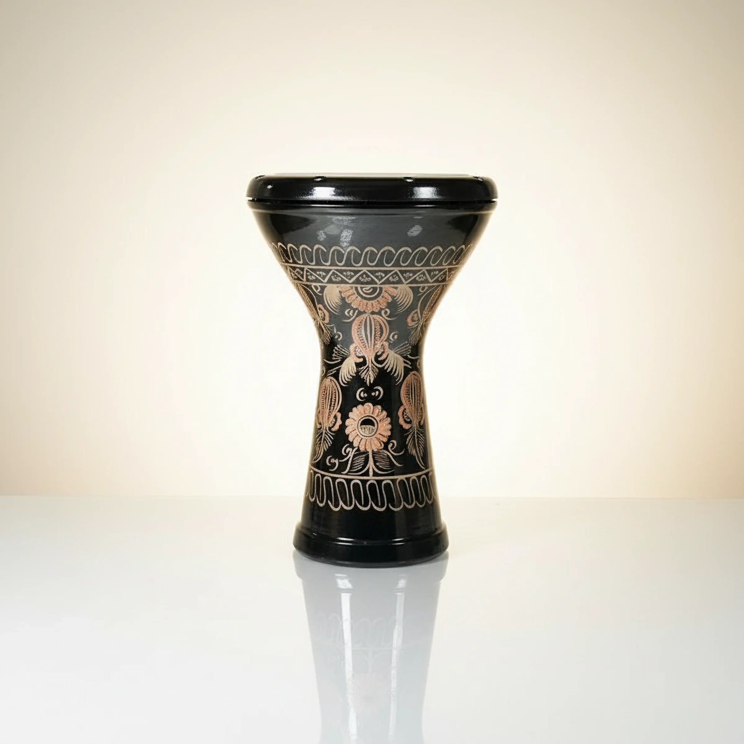 Copper Muse | Artisan Copper-Embellished Ceramic Darbuka