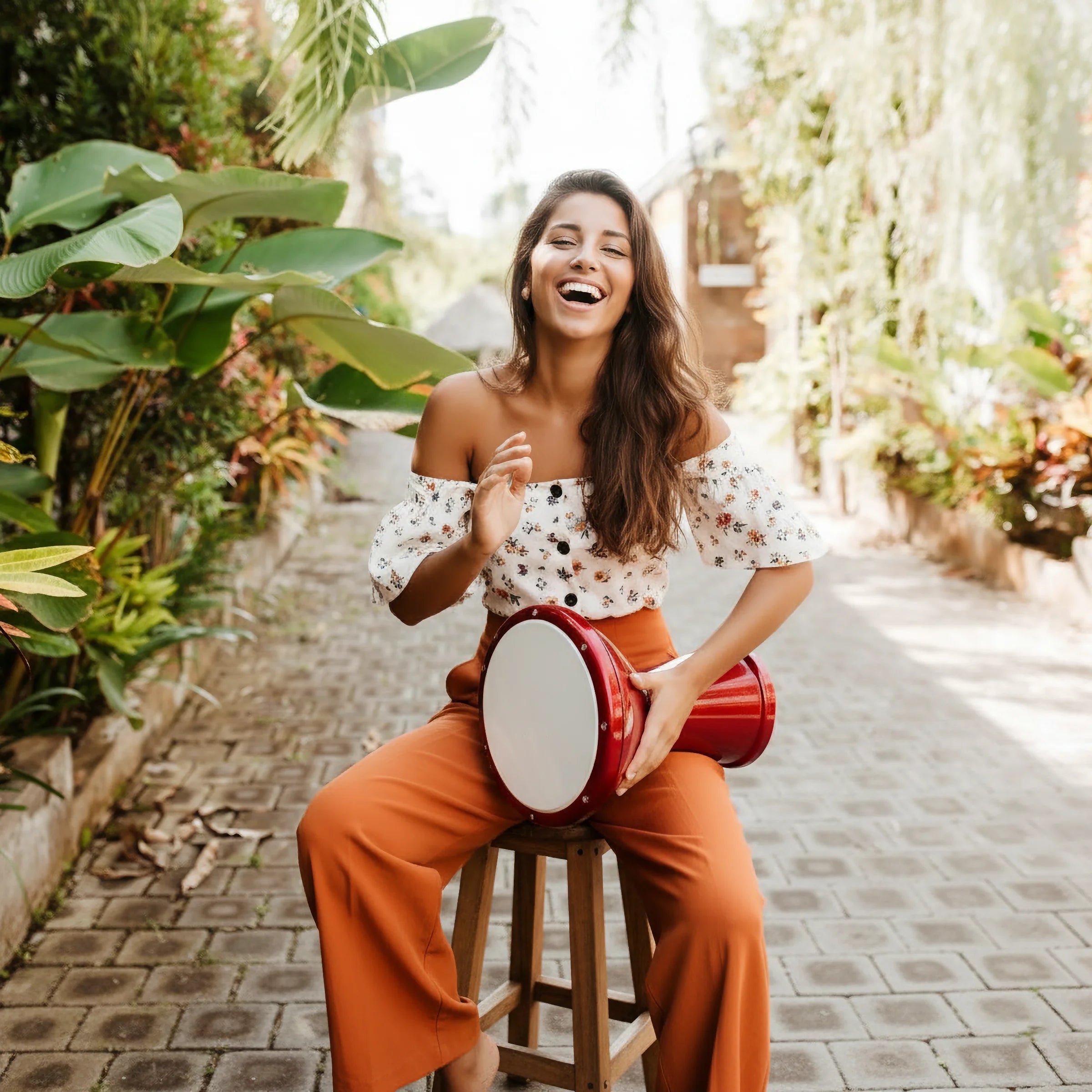 Fire Strike | Metallic Red Egyptian Darbuka (22cm)