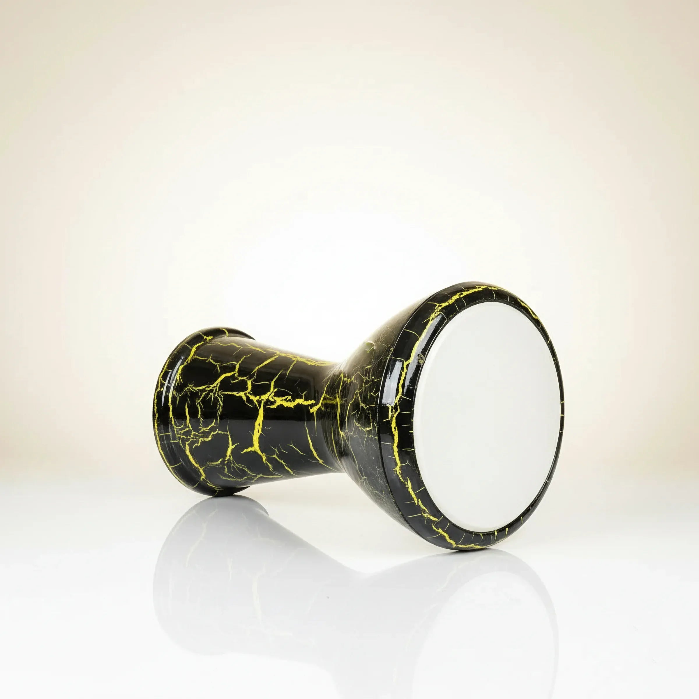 Solar Flare | Yellow Crackle Metal Darbuka