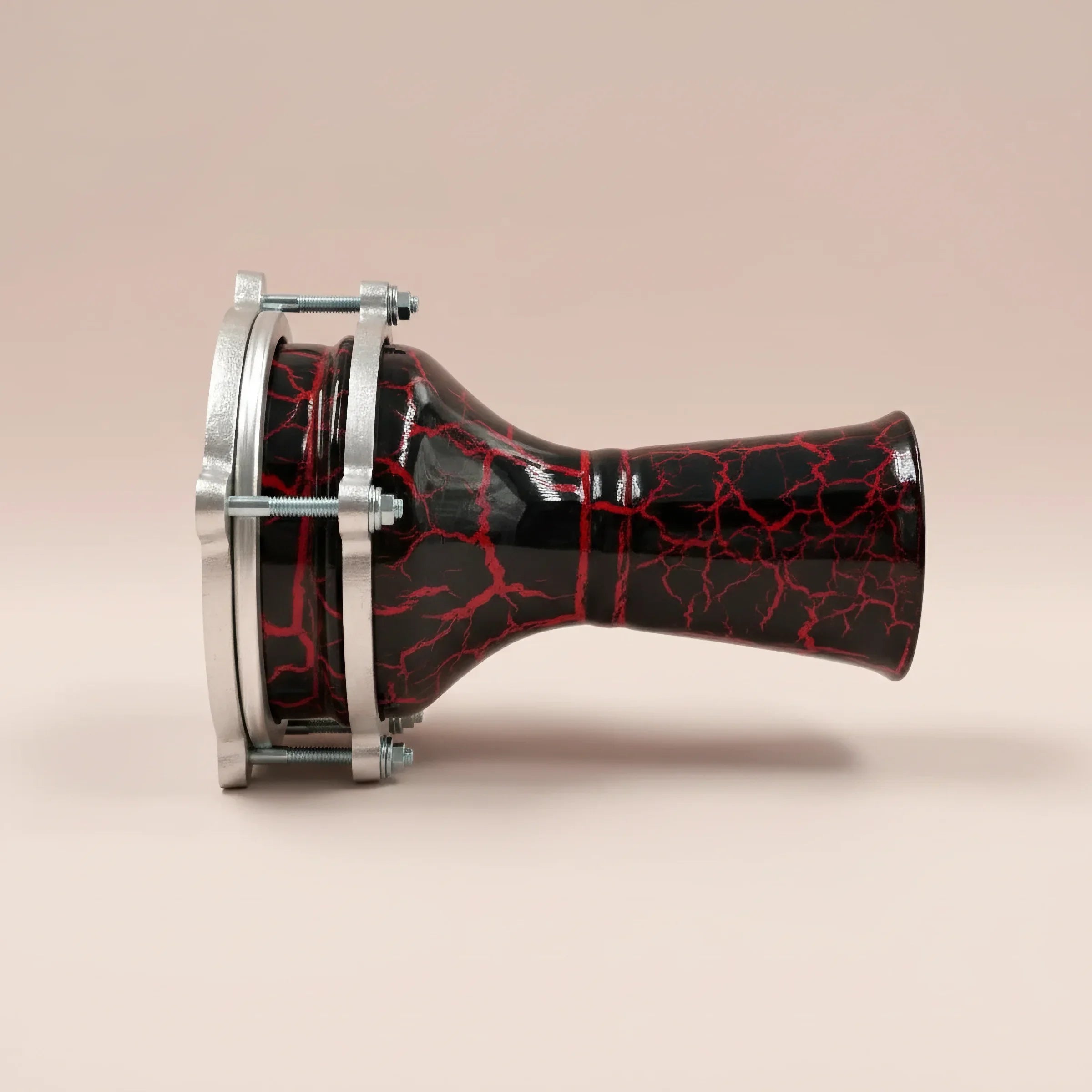 Nova Crackle | Red on Black Mini Darbuka (Size: Mini)