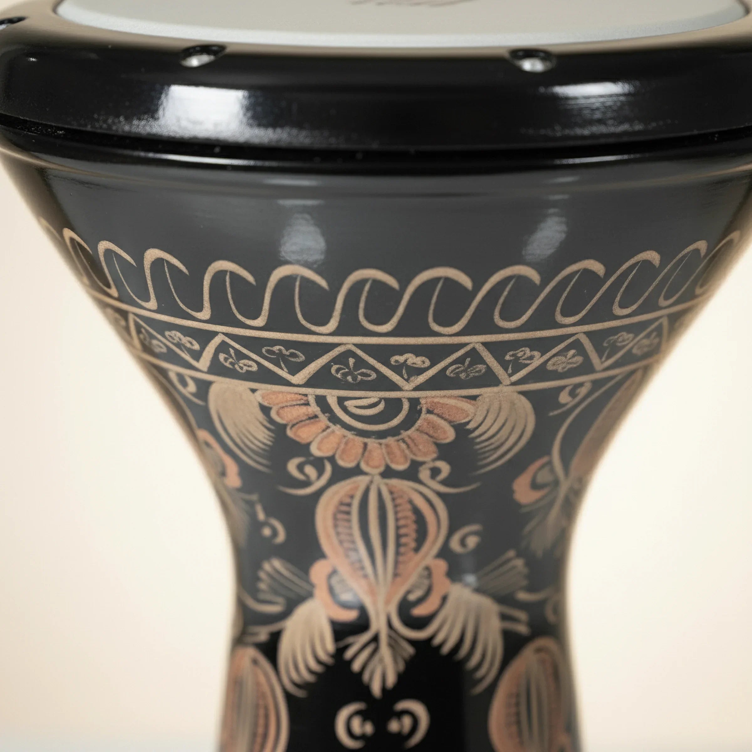 Copper Muse | Artisan Copper-Embellished Ceramic Darbuka