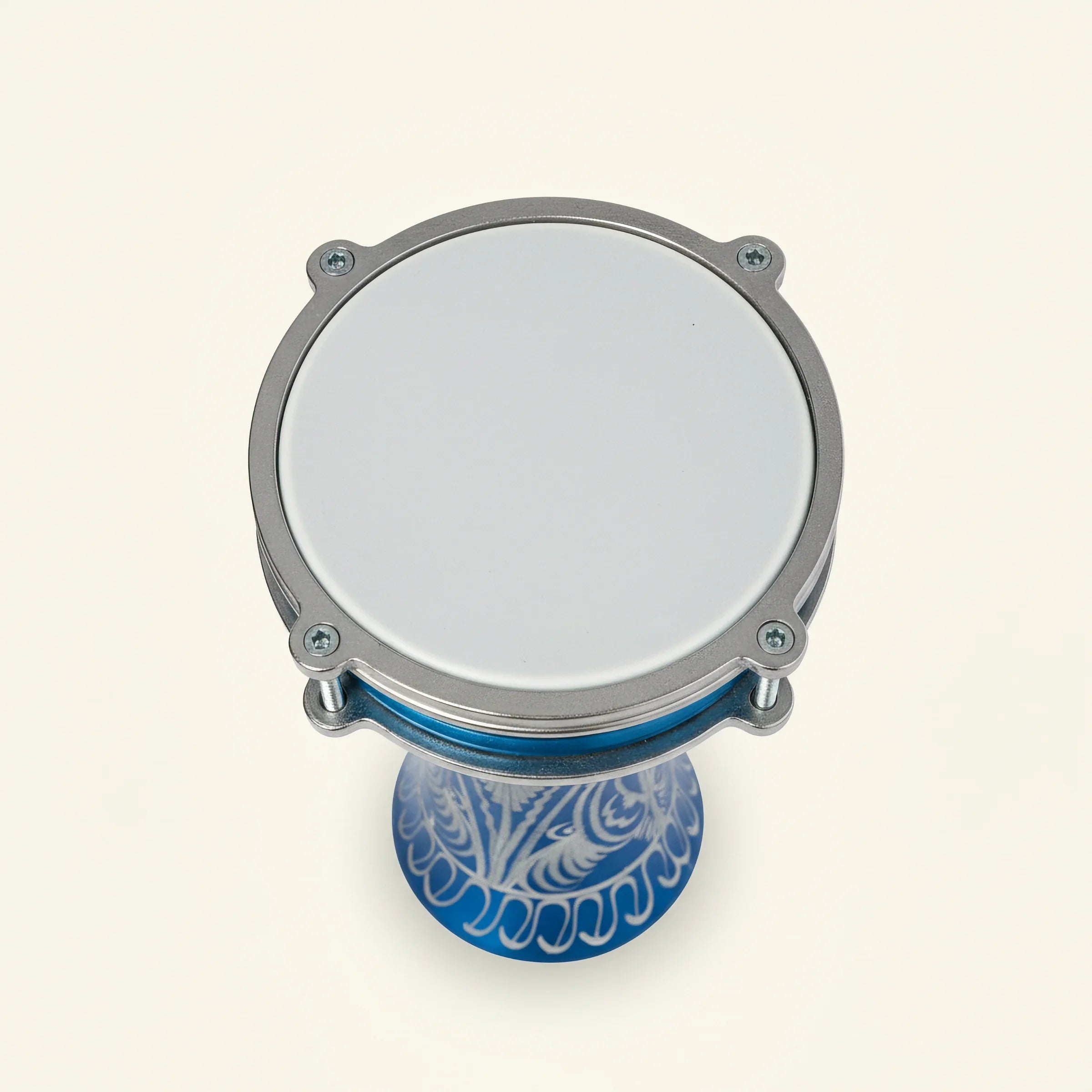 Ocean Bloom | Blue Hand-Embroidered Child Darbuka (Size No. 1)