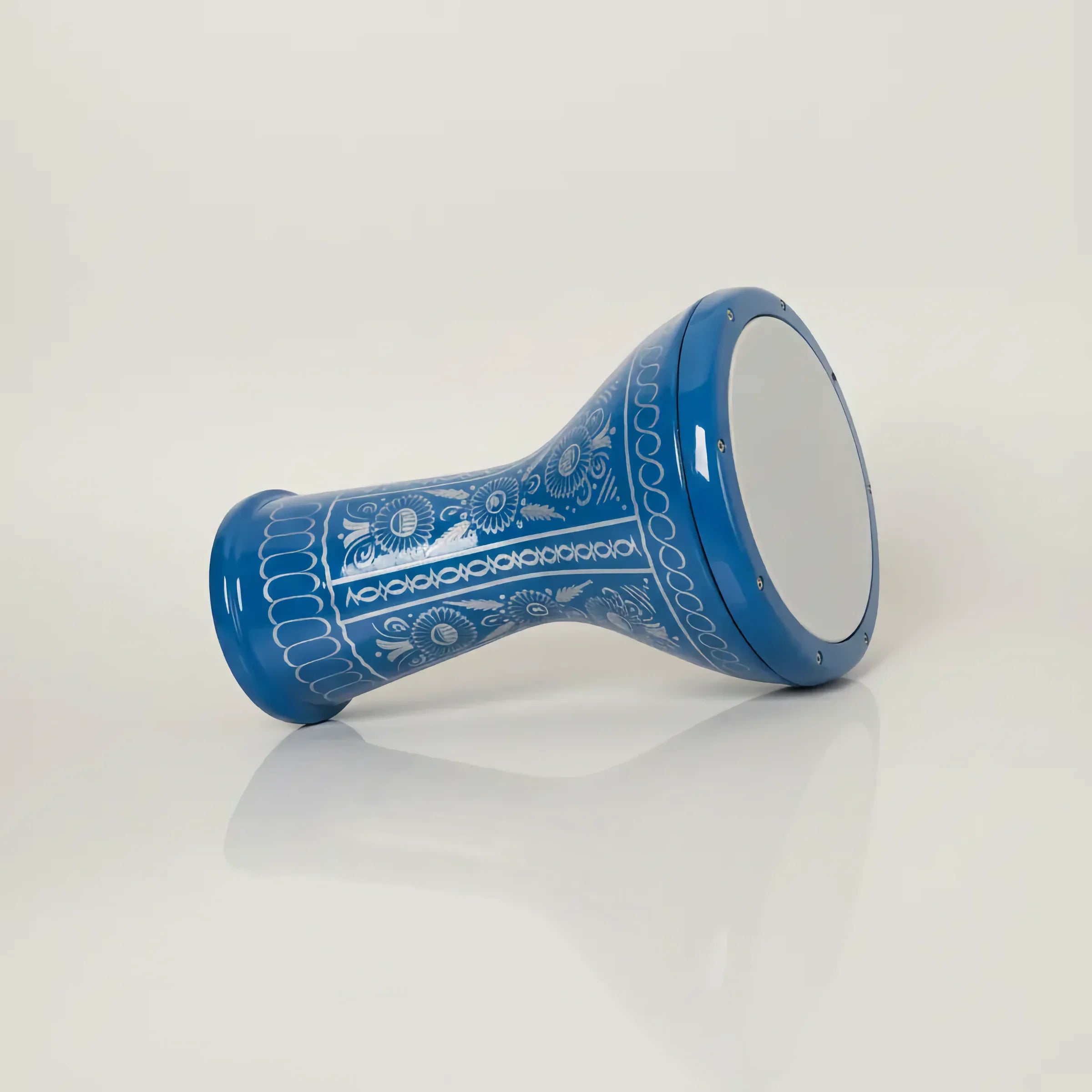 Azure Mosaic | Handcrafted Blue Ceramic Egyptian Darbuka