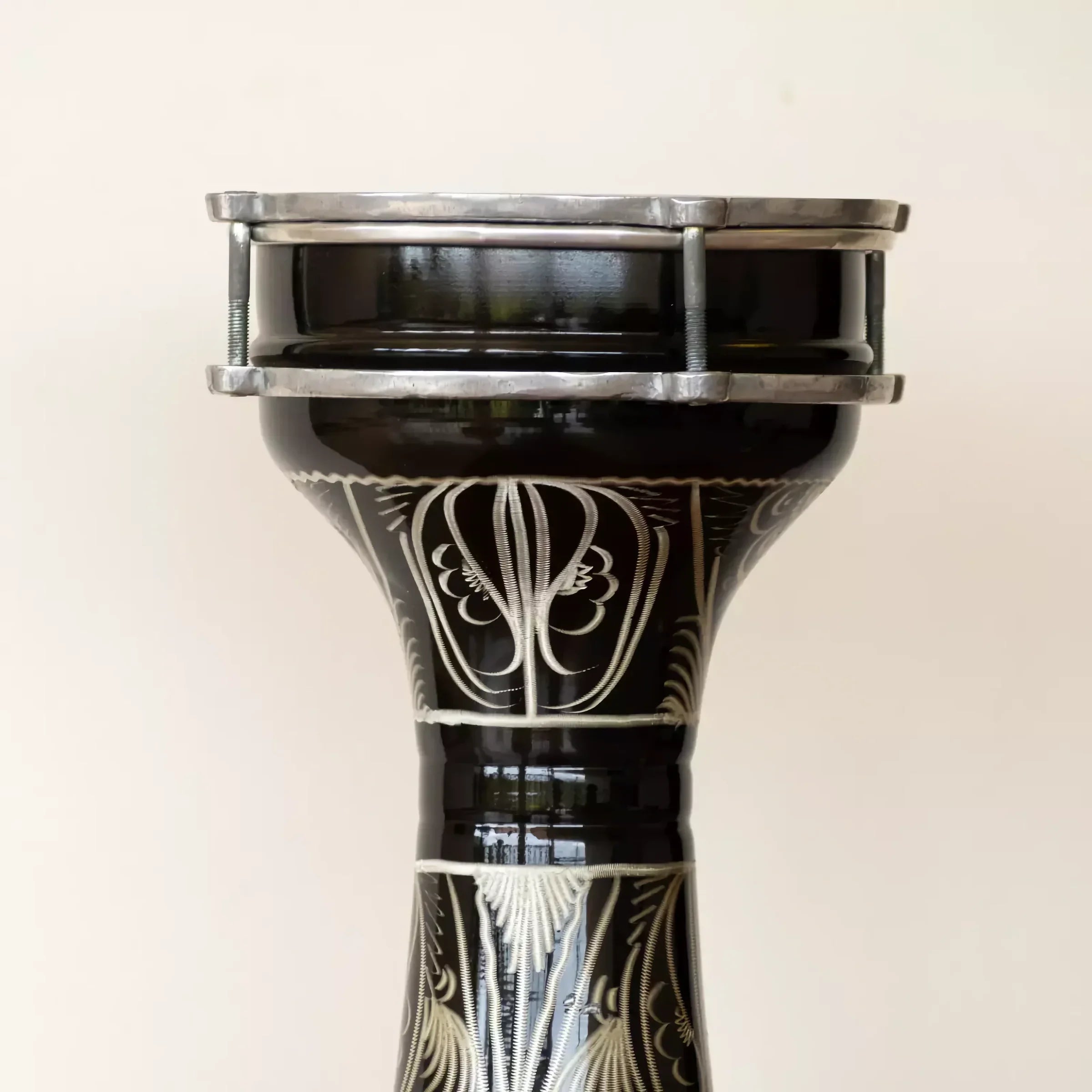 Rhythm Seed | Black Hand-Embroidered Child Darbuka (Size No. 4)