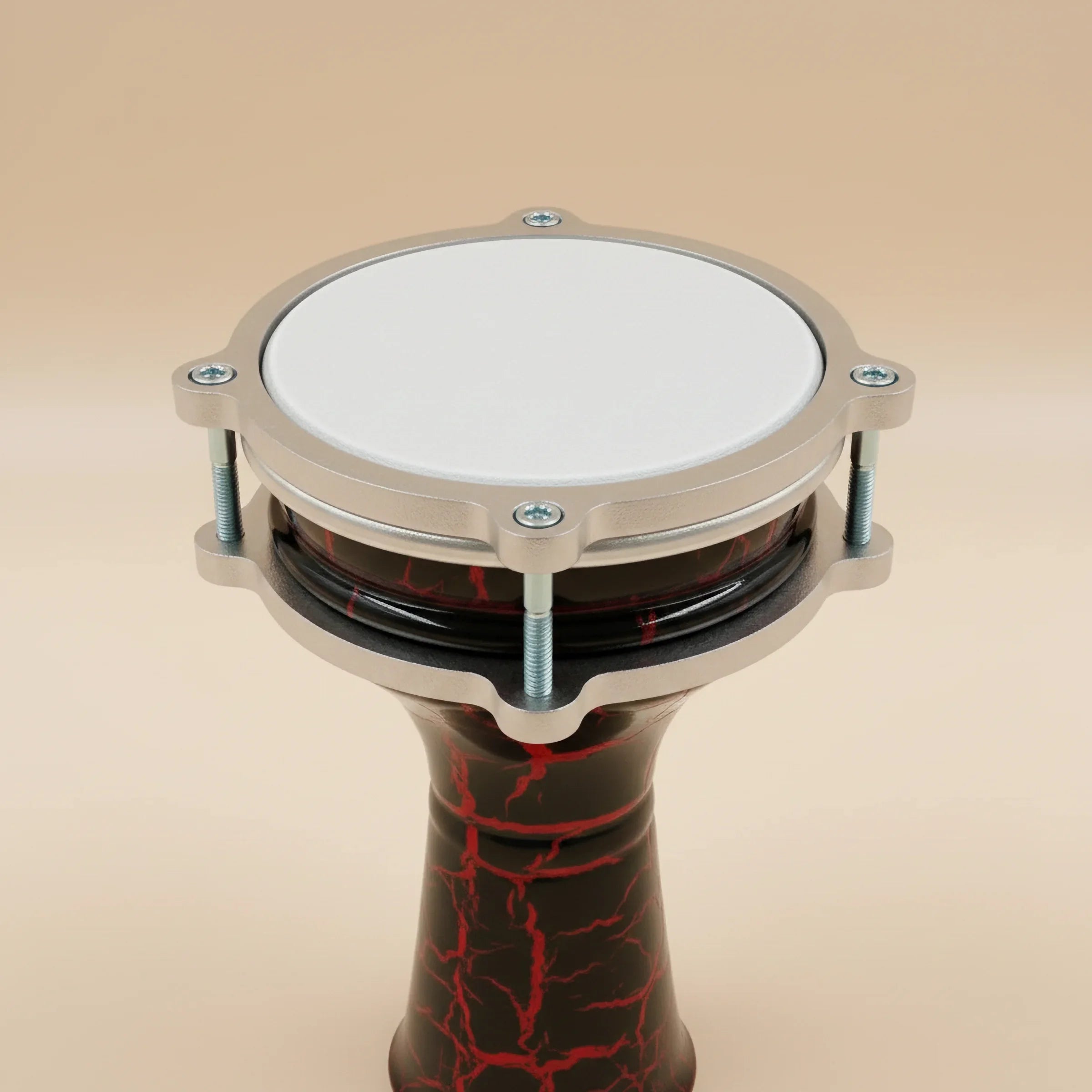 Nova Crackle | Red on Black Mini Darbuka (Size: Mini)