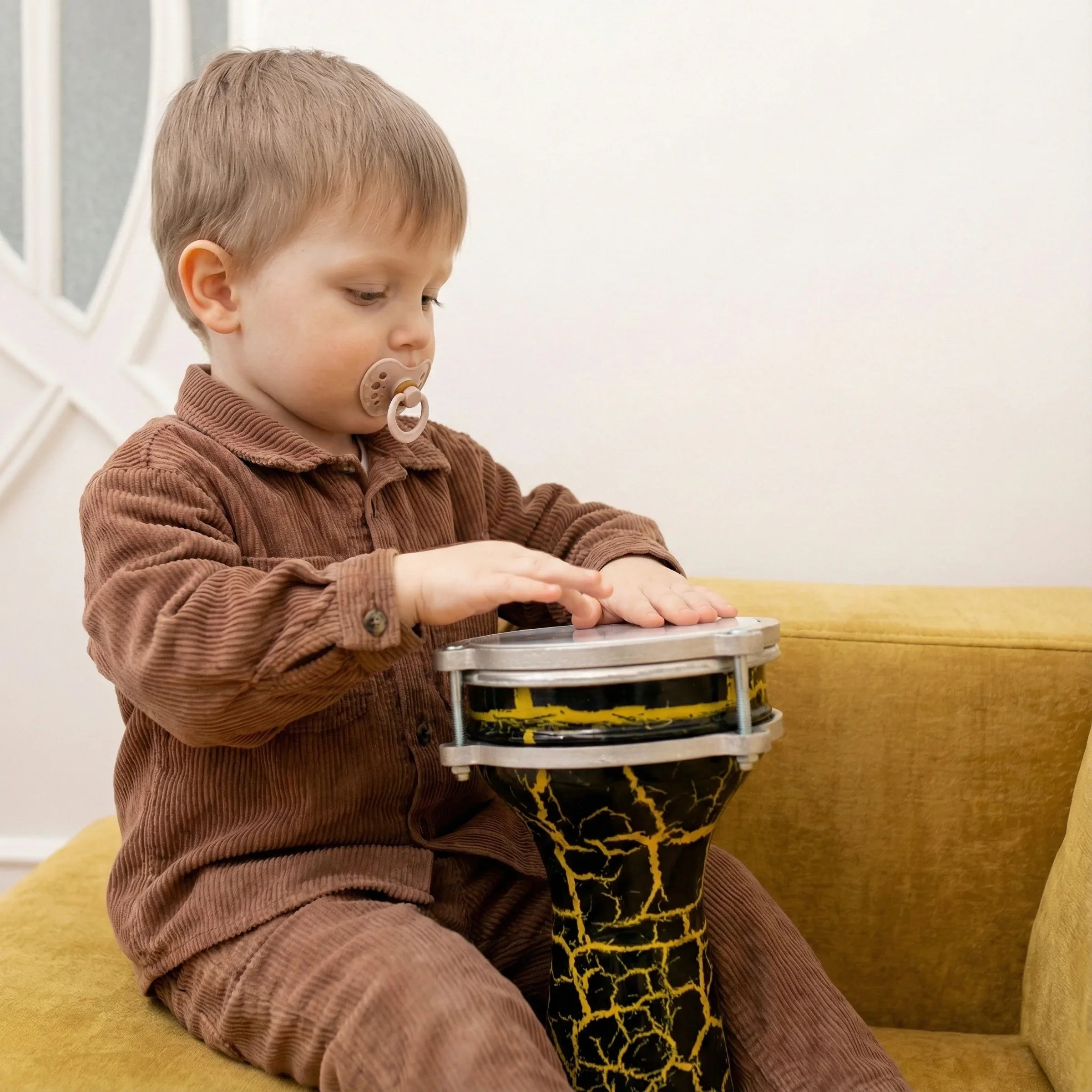 Nova Crackle | Yellow Star Mini Darbuka (Size: Mini)