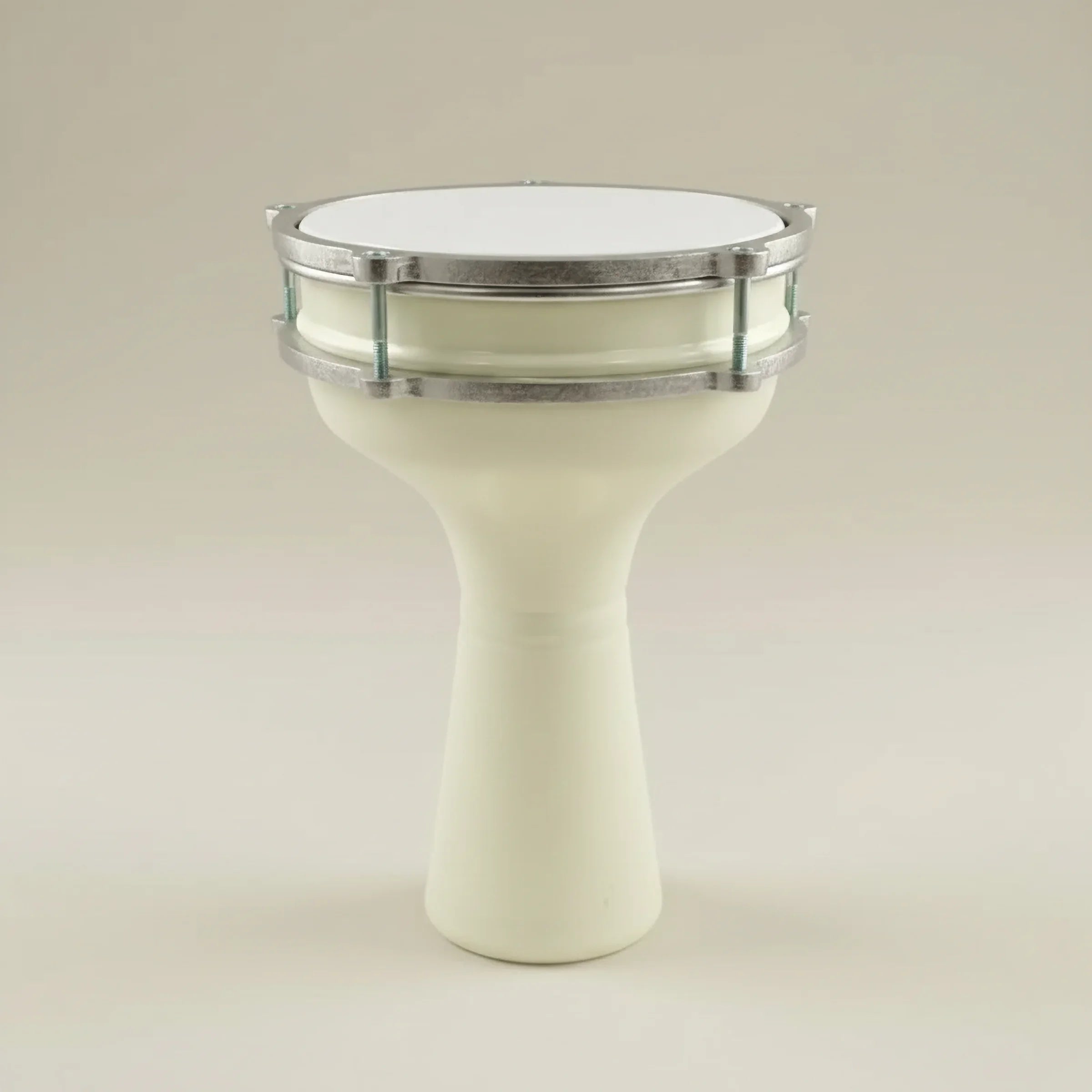 Pearl Beat | White Turkish Darbuka (Kids & Adults) - Size No. 4