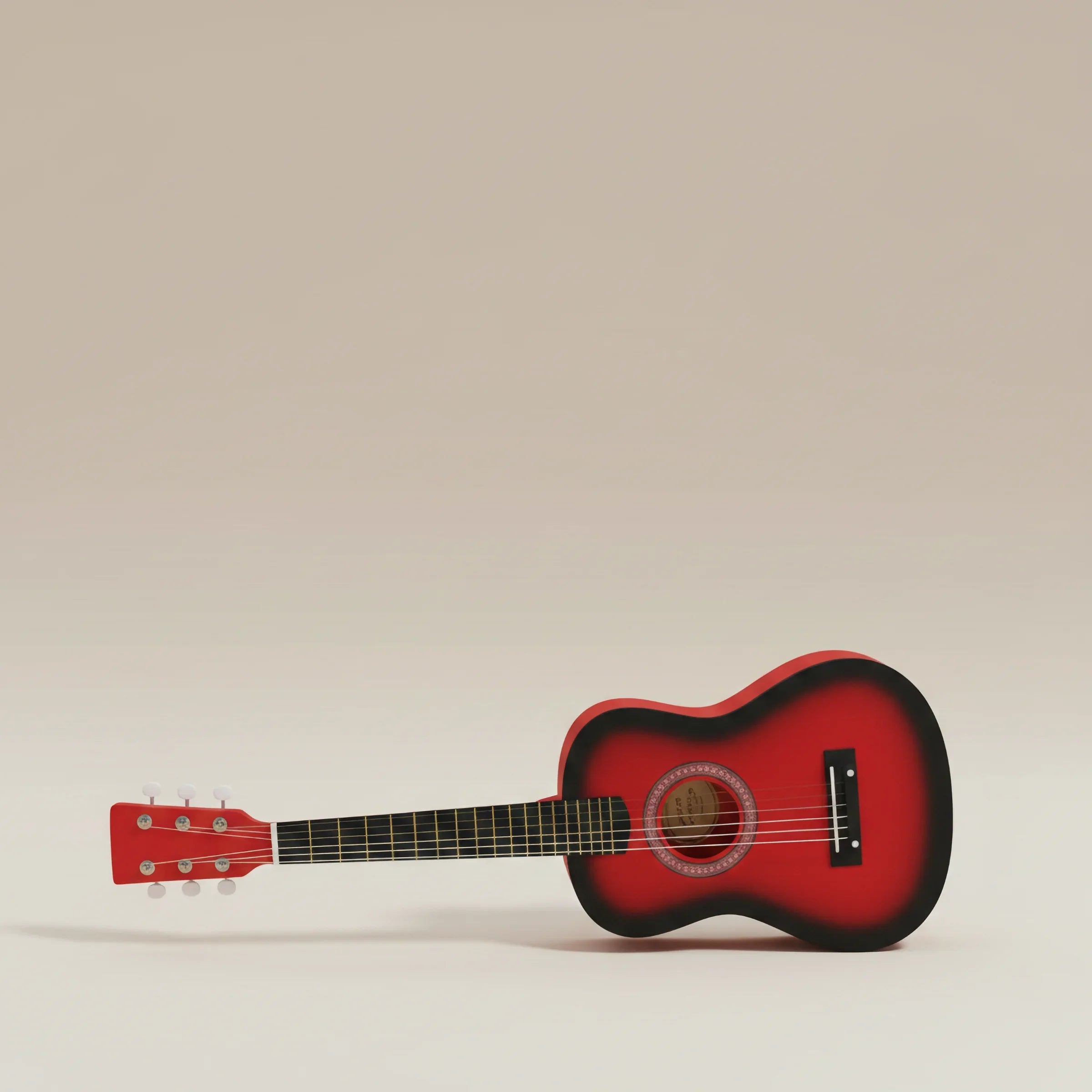Crimson Burst | 23" Mini Classical Guitar for Kids (Red-Black)