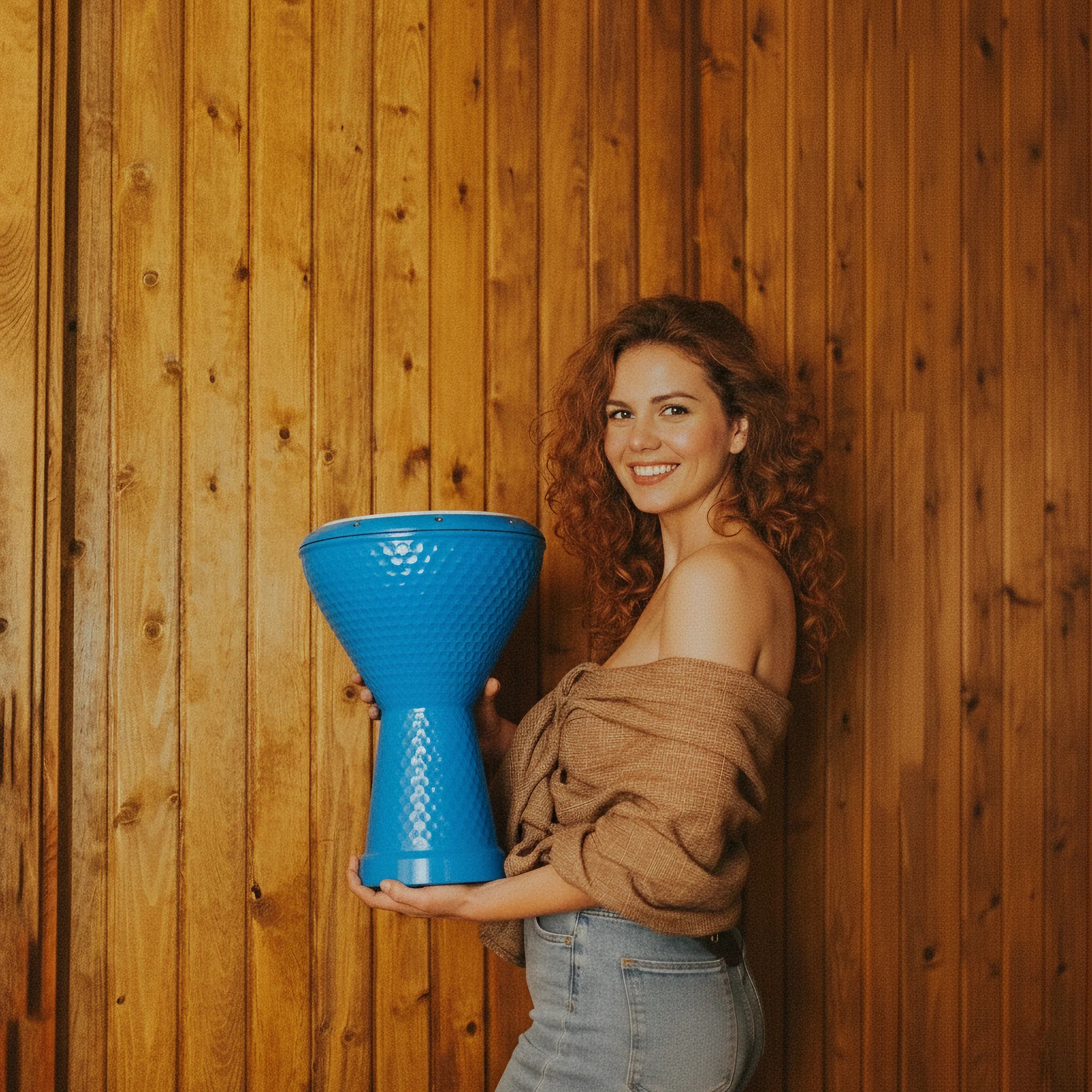 Aqua Forge | Hand-Hammered Ceramic Egyptian Darbuka