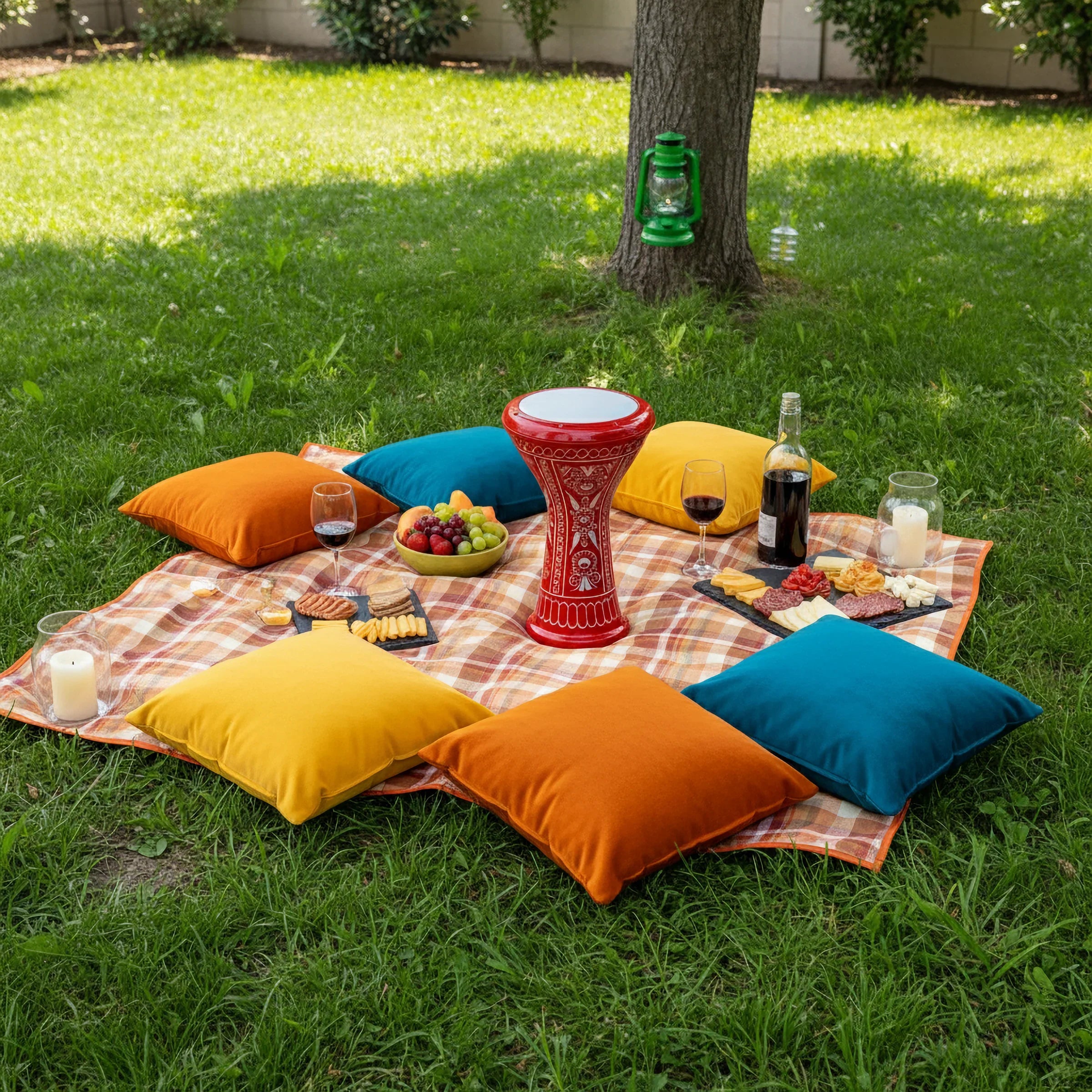 Crimson Earth | Handcrafted Ceramic Egyptian Red Darbuka