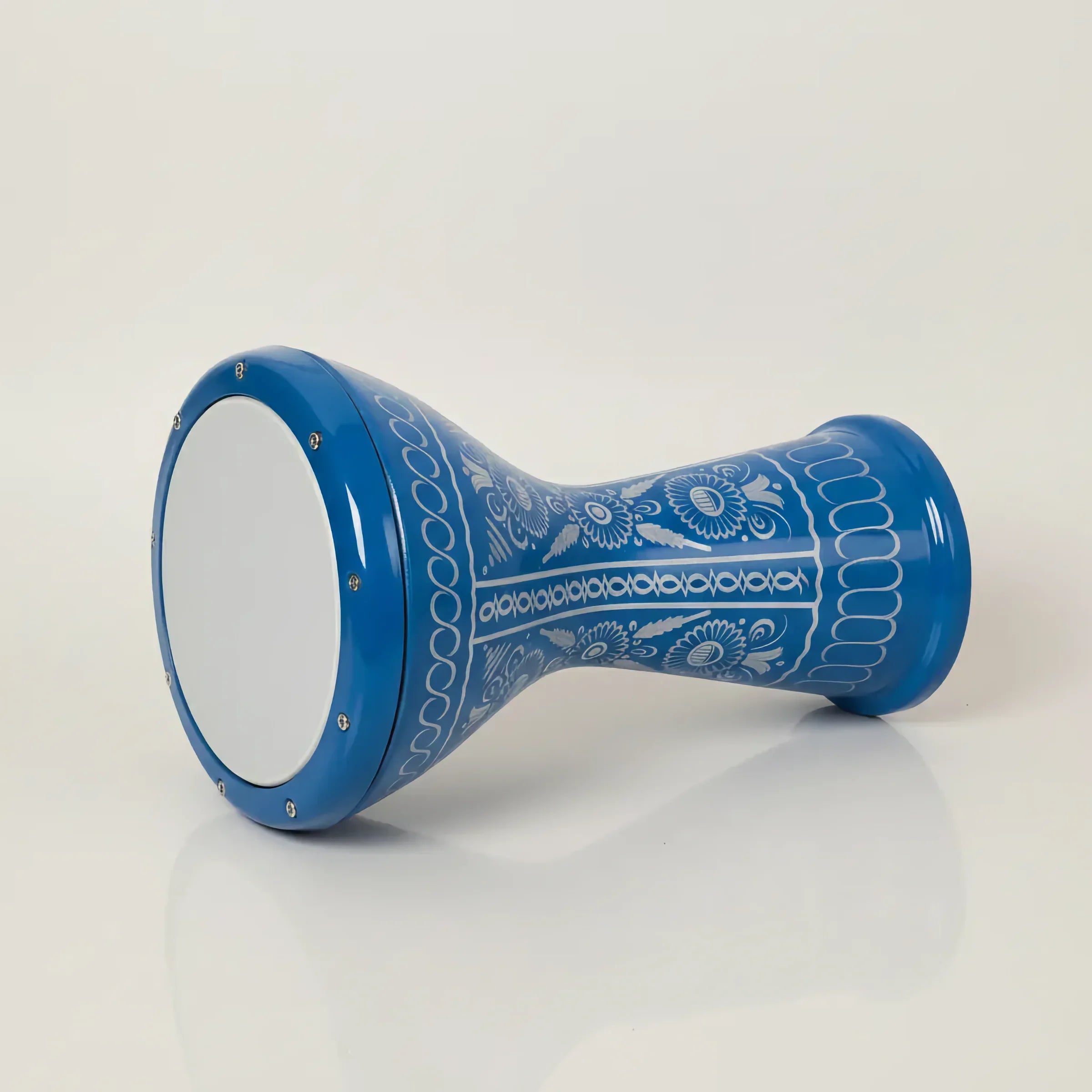 Azure Mosaic | Handcrafted Blue Ceramic Egyptian Darbuka