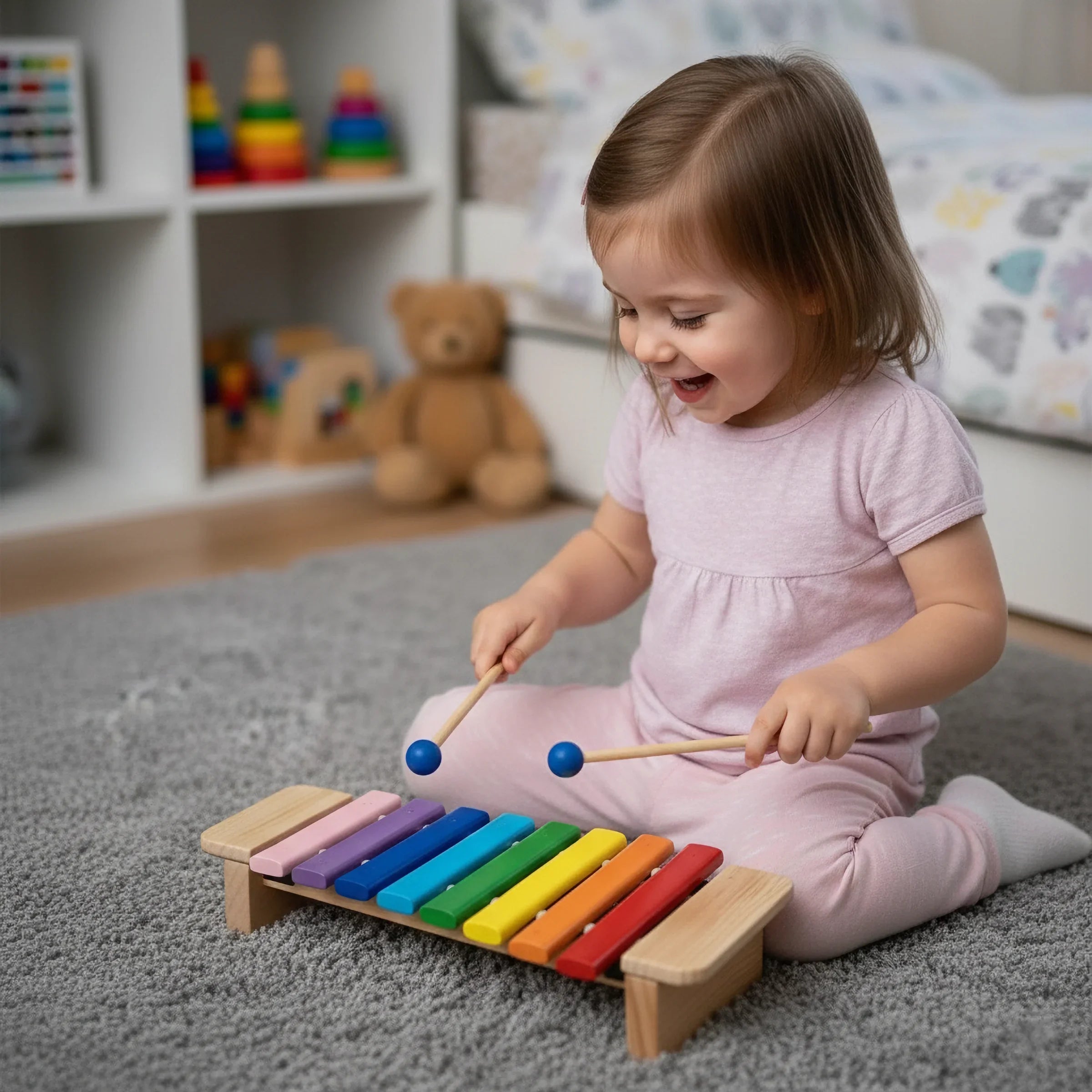 Prism Melody | Wooden Rainbow Xylophone (Educational Music Toy)
