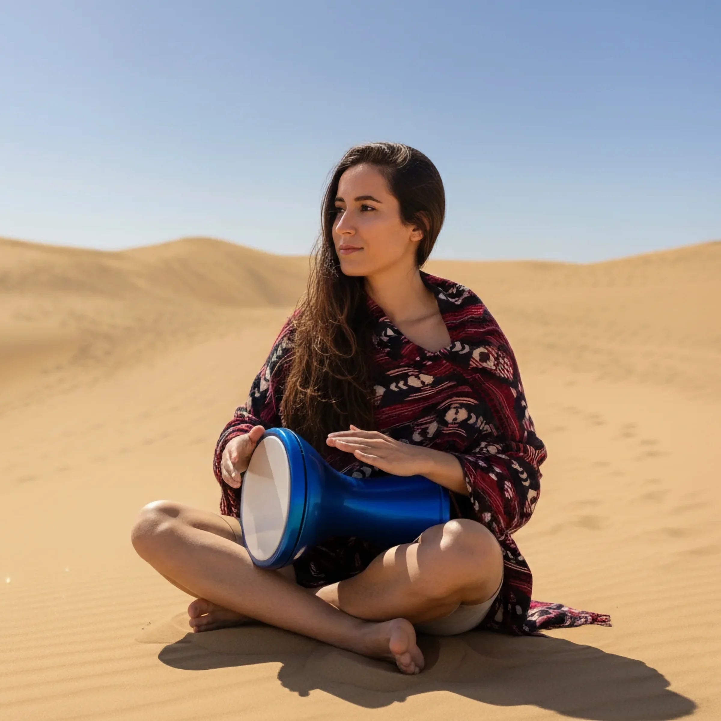 Cobalt Shine | Metallic Blue Egyptian Darbuka