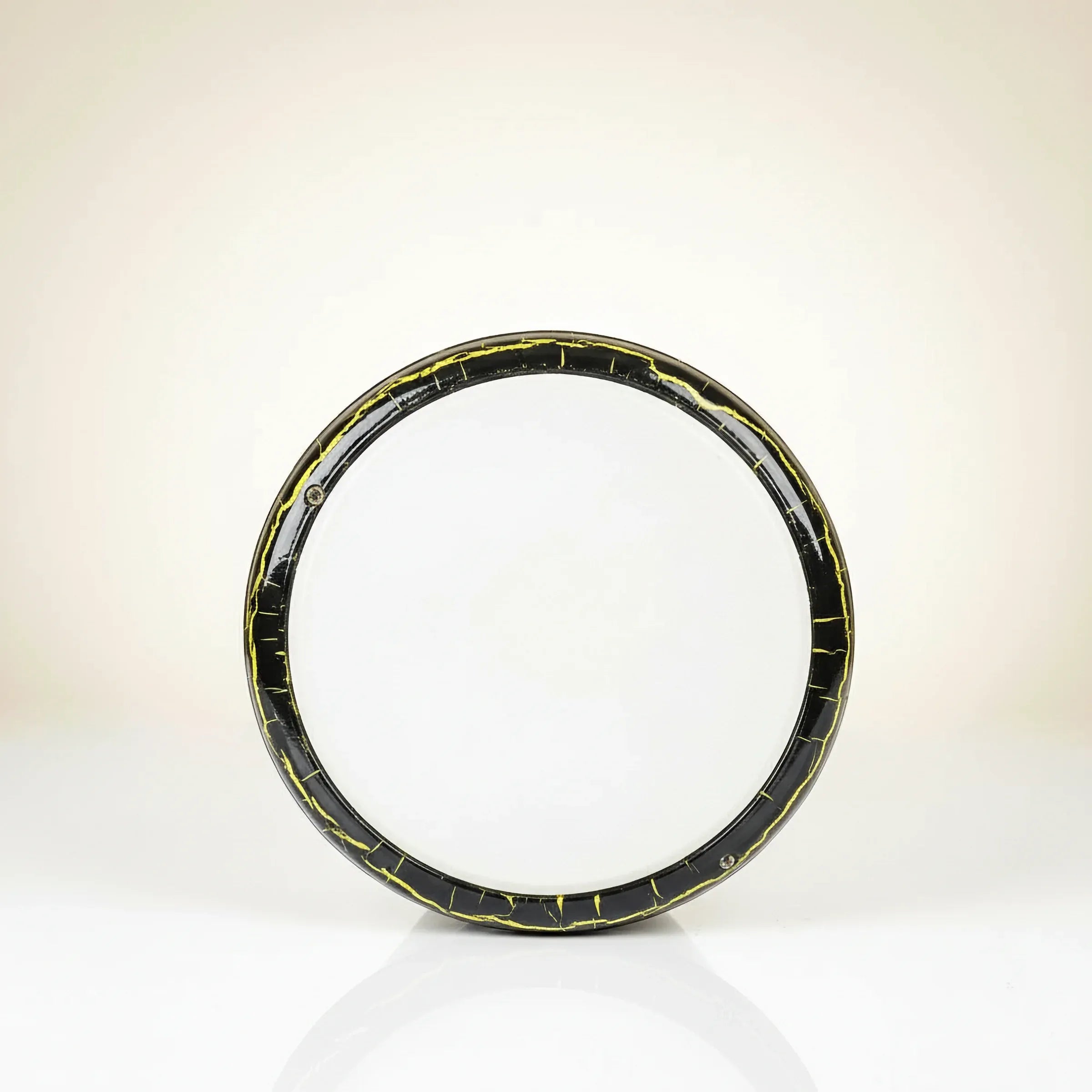 Solar Flare | Yellow Crackle Metal Darbuka