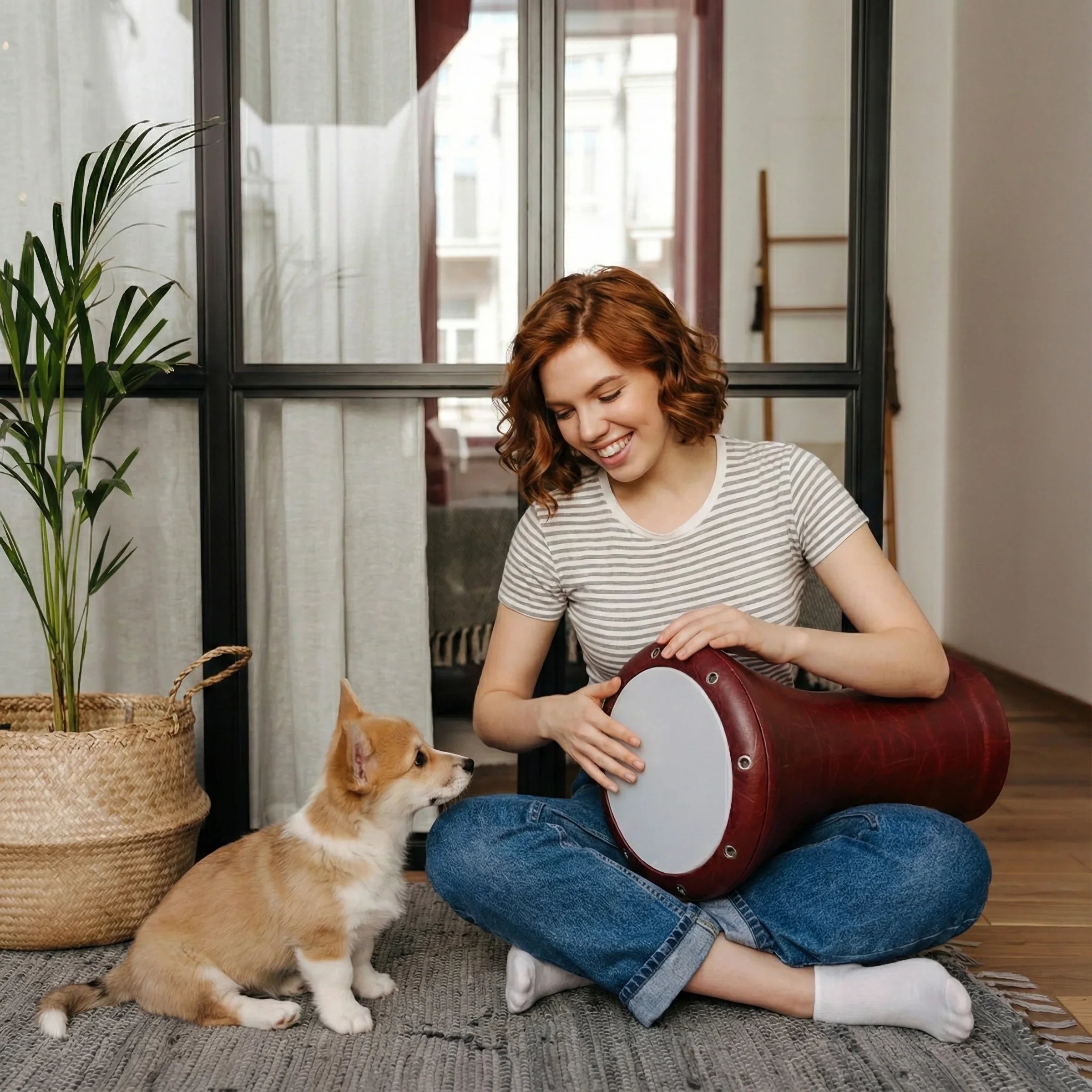 Crimson Royal | Burgundy Leatherette Coated Egyptian Darbuka