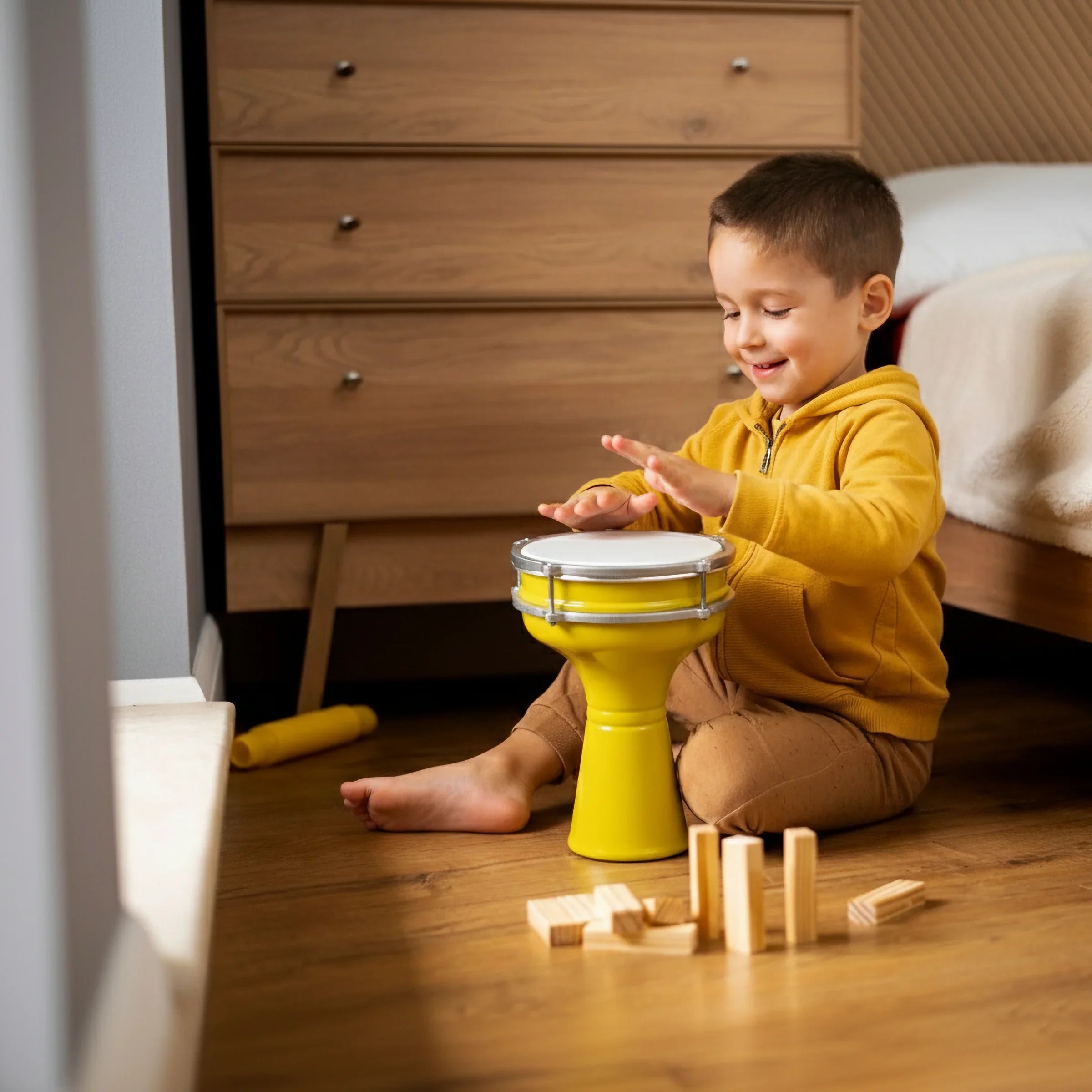 Citrine Beat | Yellow Turkish Style Kids Darbuka (Size No. 2)