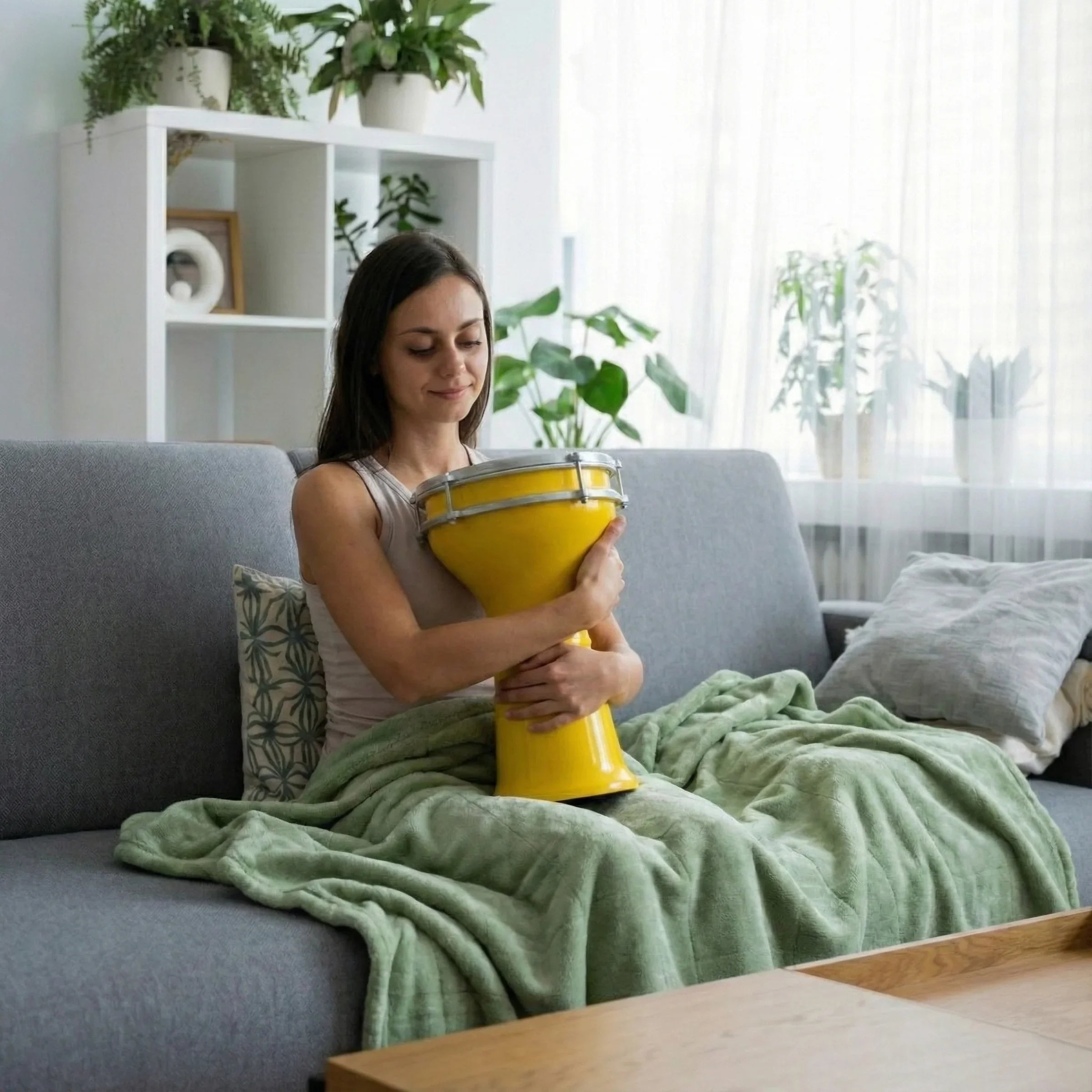 Citrine Beat | Yellow Turkish Style Kids & Adults Darbuka (Size No. 4)