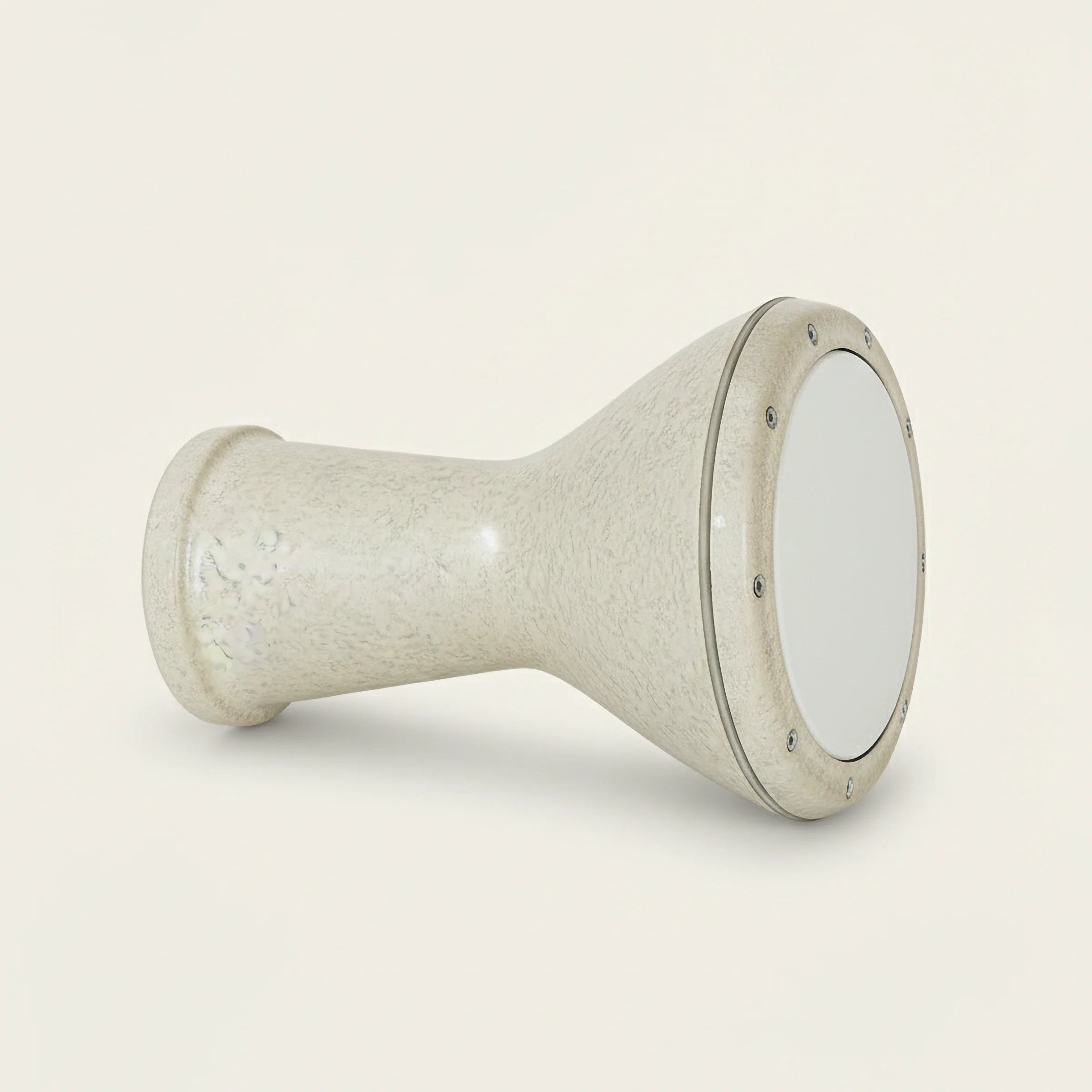 Sandstone Rhythm | Beige Speckled Metal Egyptian Darbuka