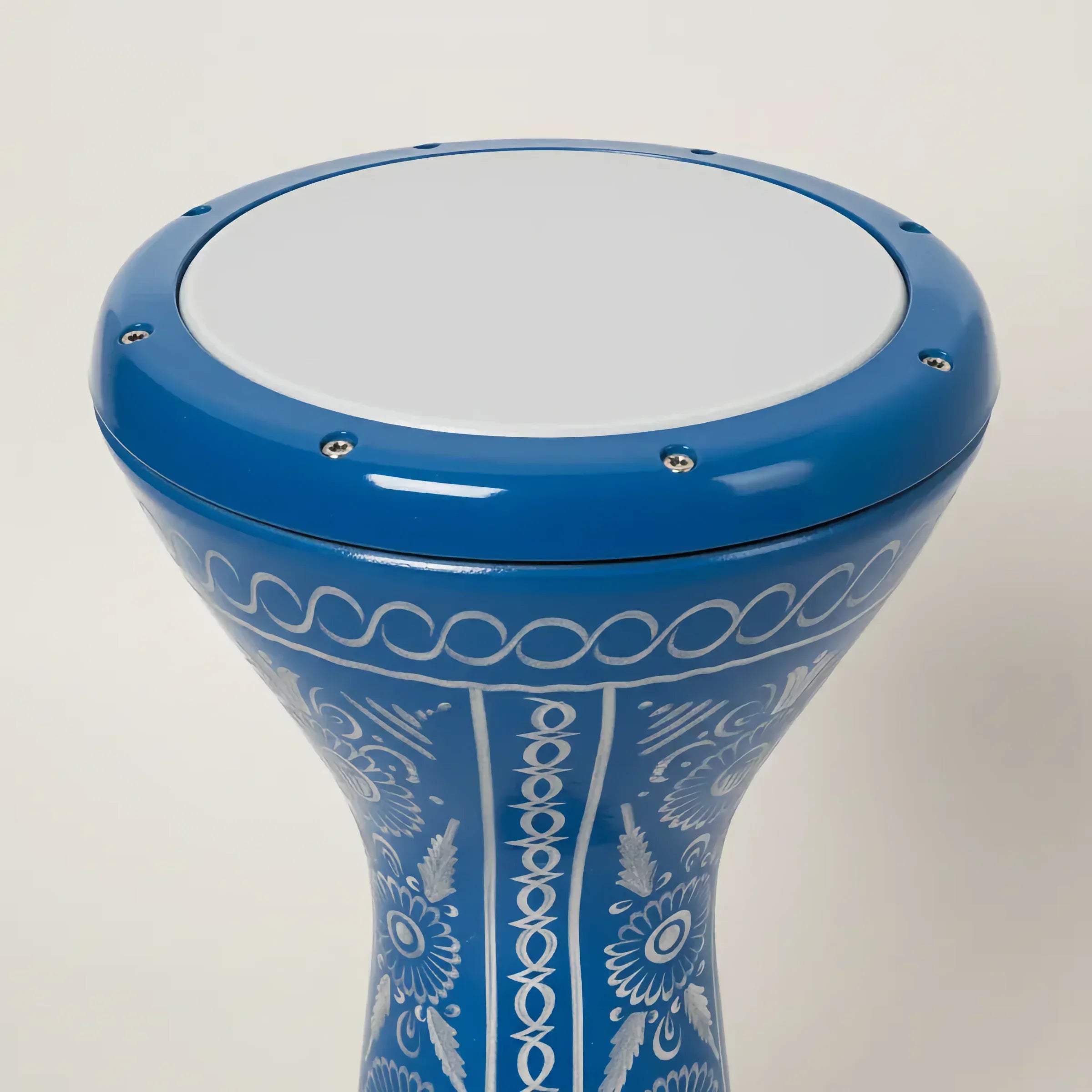 Azure Mosaic | Handcrafted Blue Ceramic Egyptian Darbuka