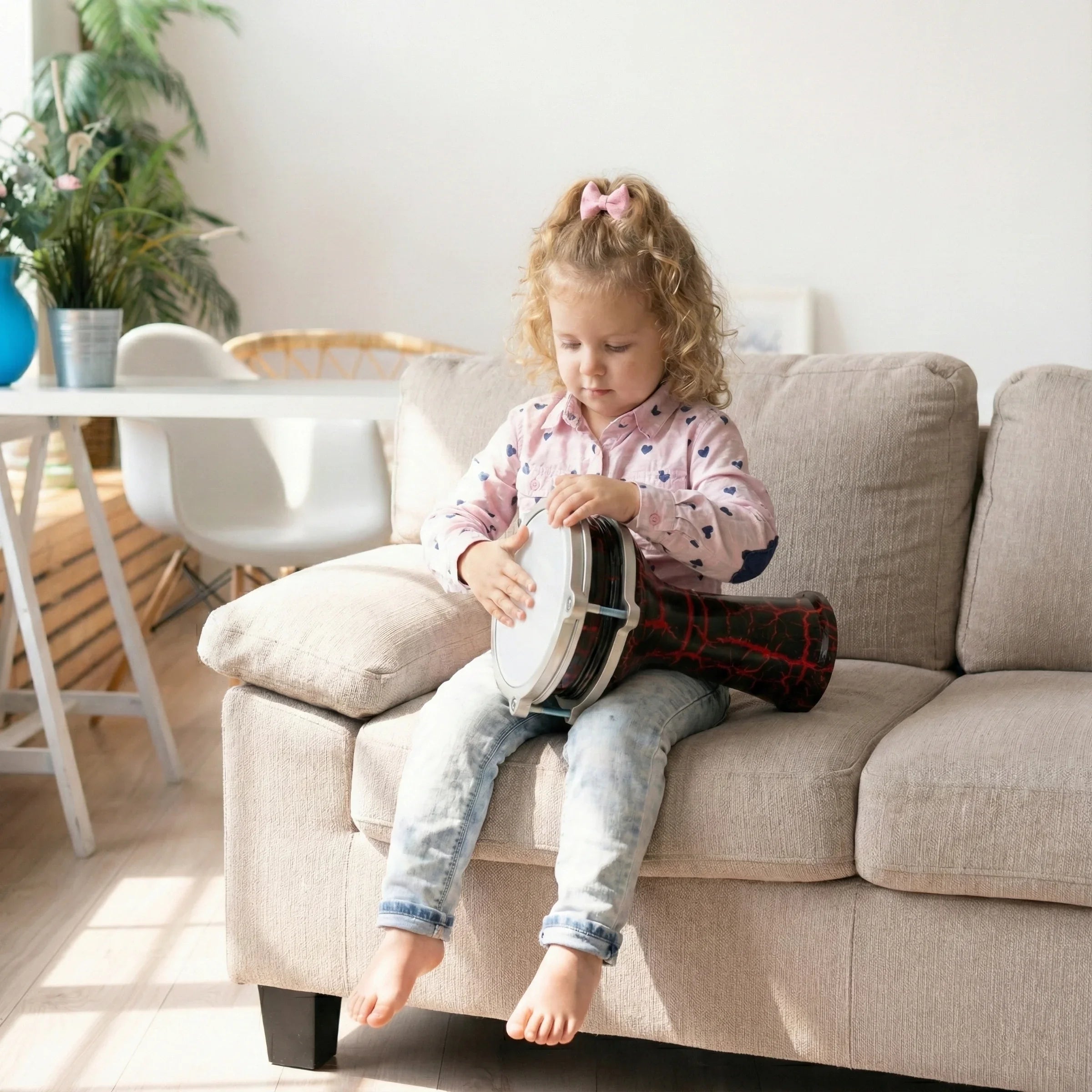 Nova Crackle | Red on Black Mini Darbuka (Size: Mini)