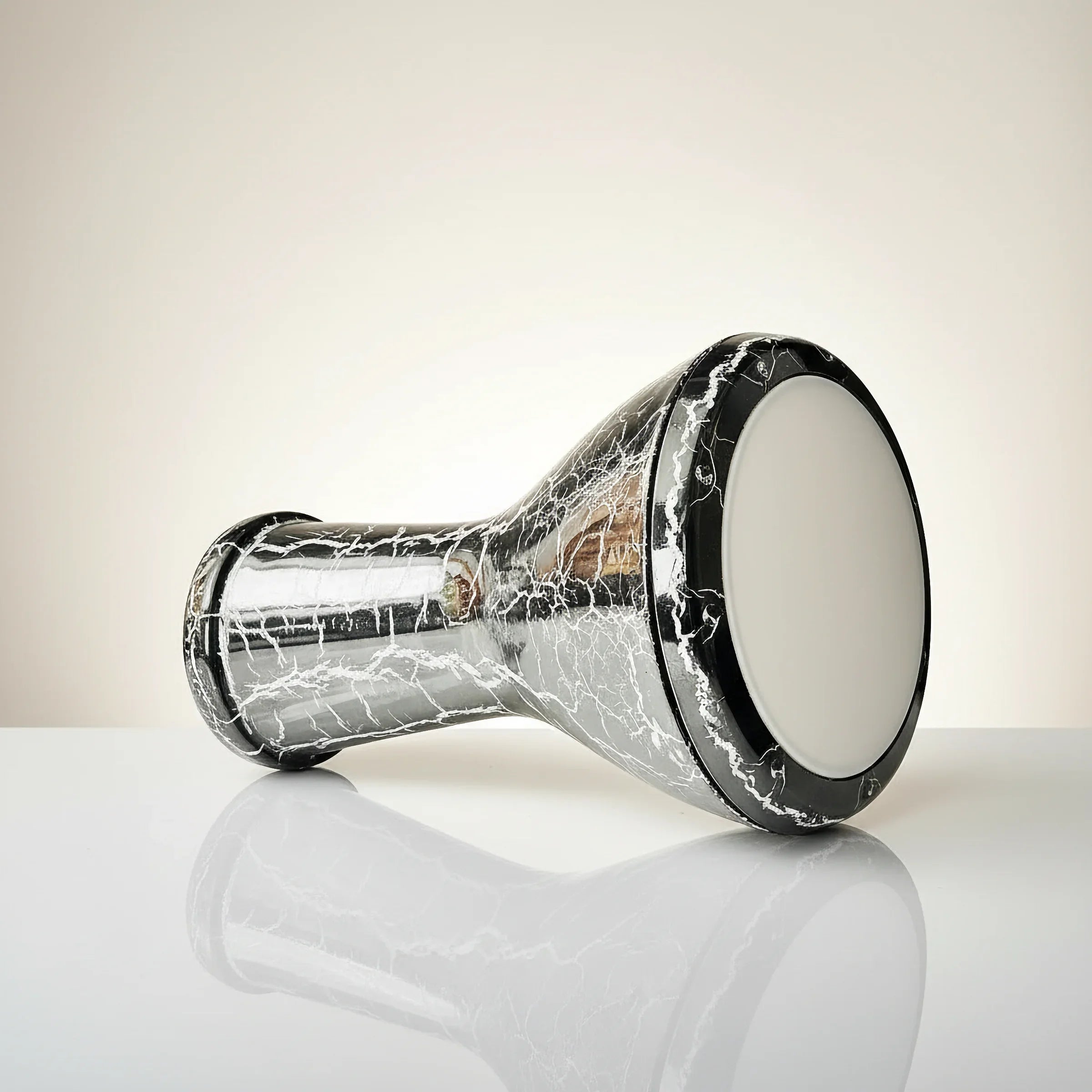 Midnight Crackle | Black Crackle Ceramic Doumbek