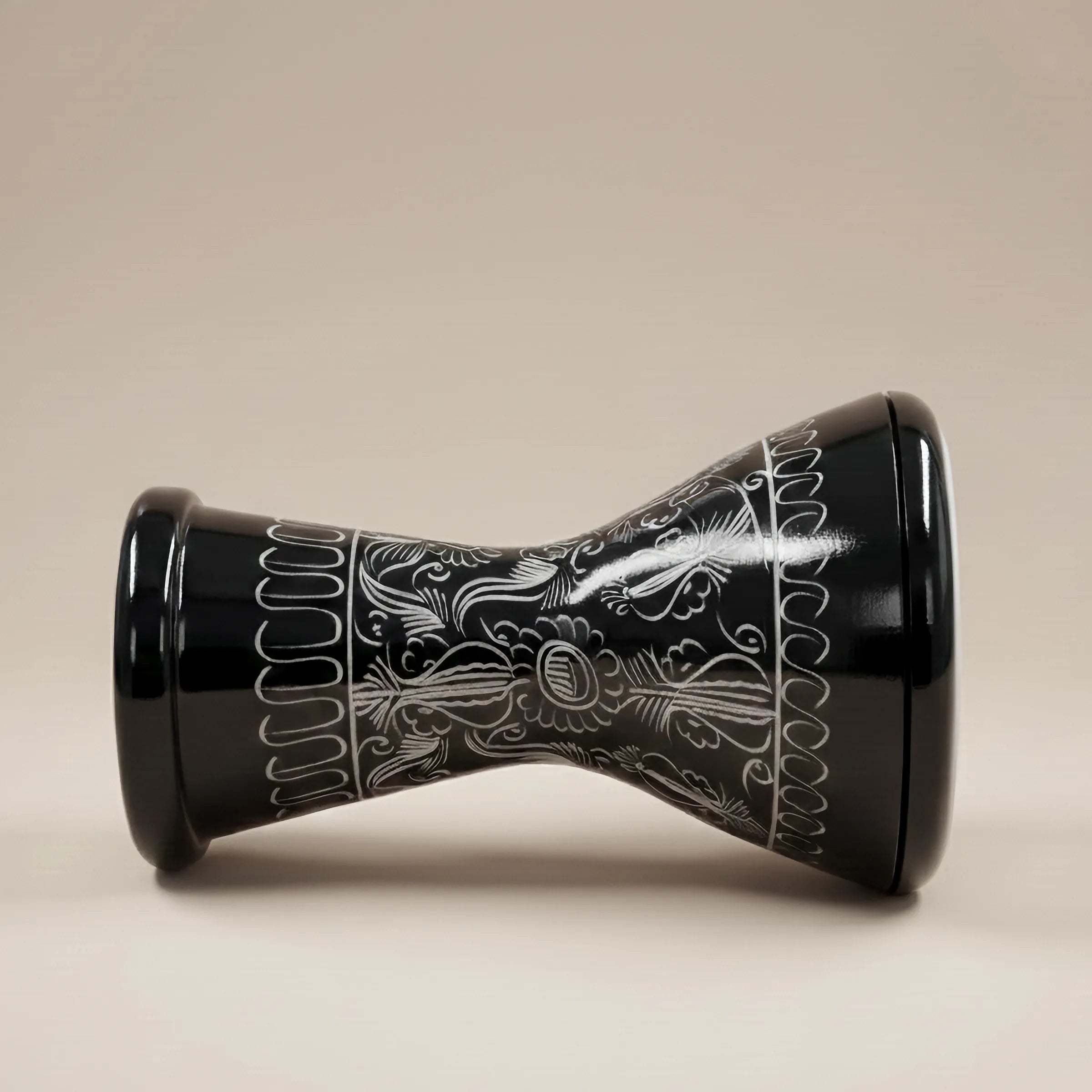 Eclipse Heritage | Black Hand-Engraved Erzincan Professional Darbuka