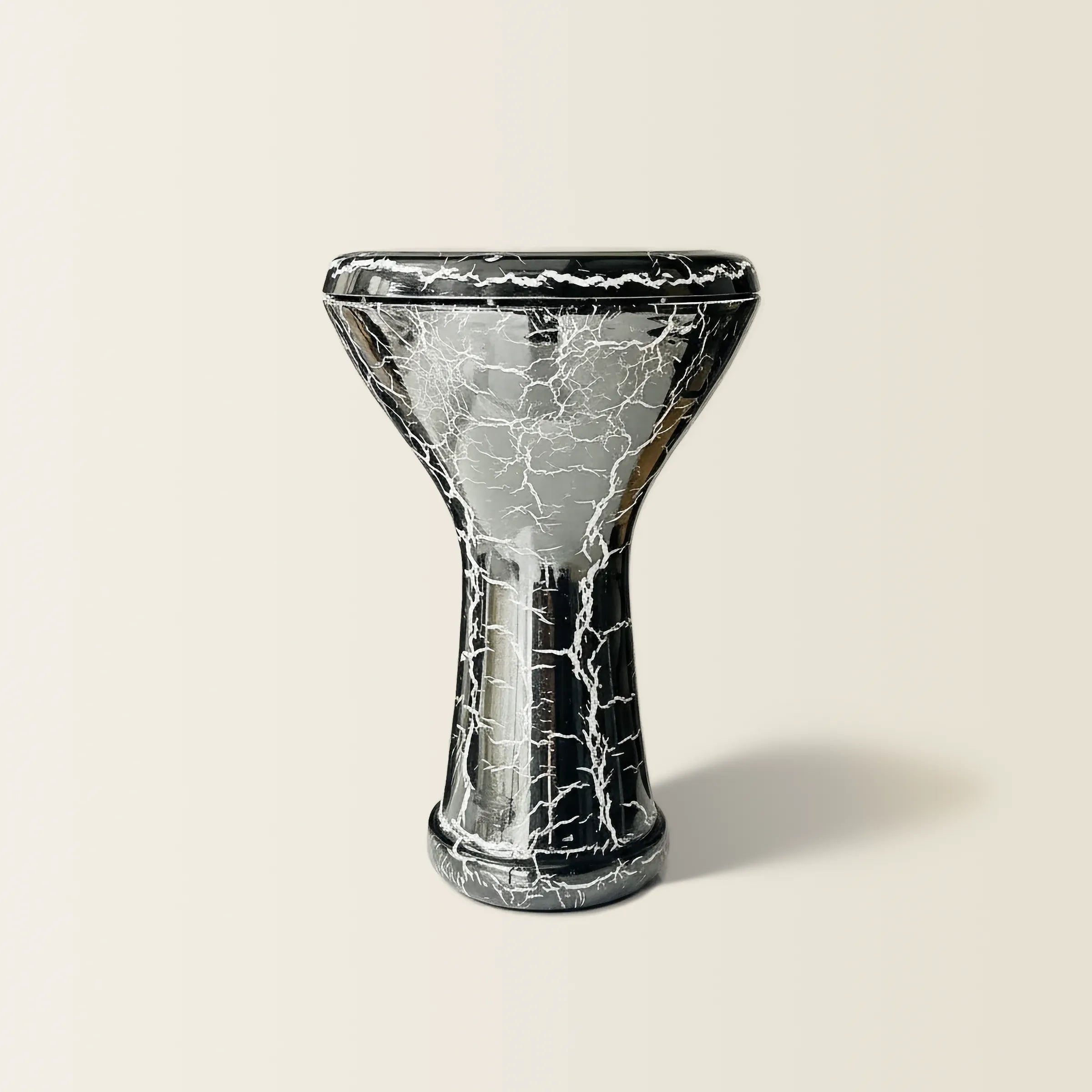 Midnight Crackle | Black Crackle Ceramic Doumbek