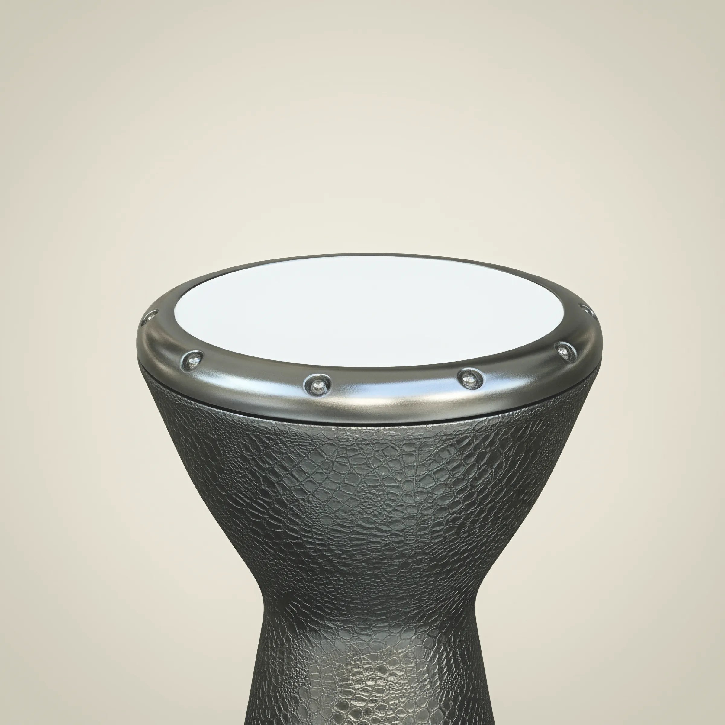 Silver Stealth | Professional Gray Fiberglass Egyptian Darbuka