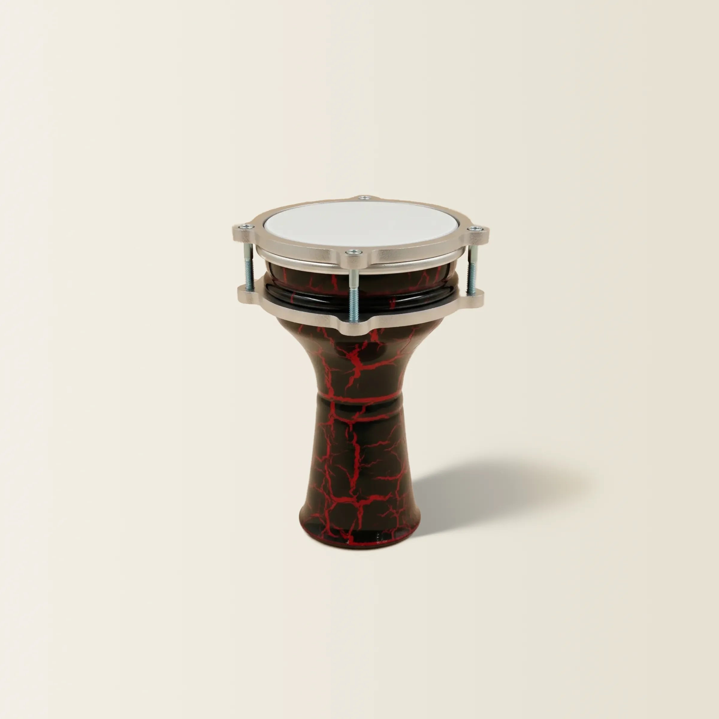 Nova Crackle | Red on Black Mini Darbuka (Size: Mini)