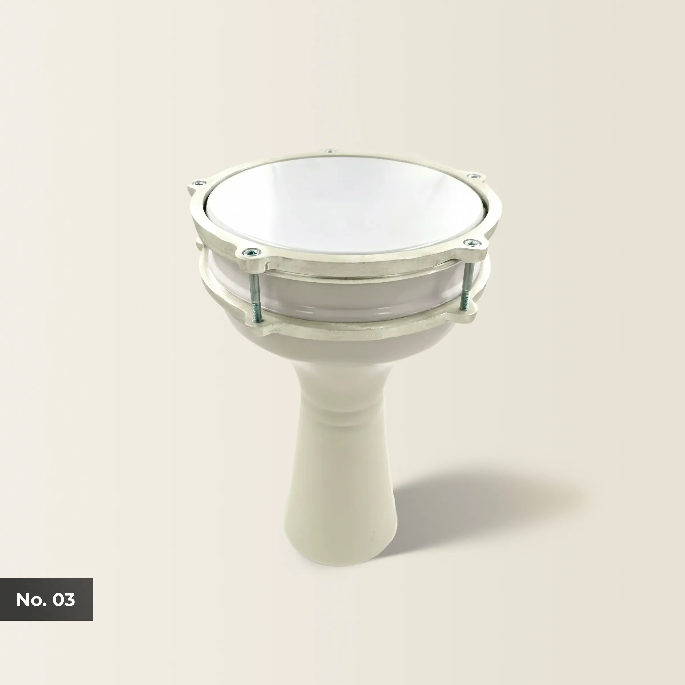 Pearl Beat | White Turkish Style Kids Darbuka (Size No. 3)