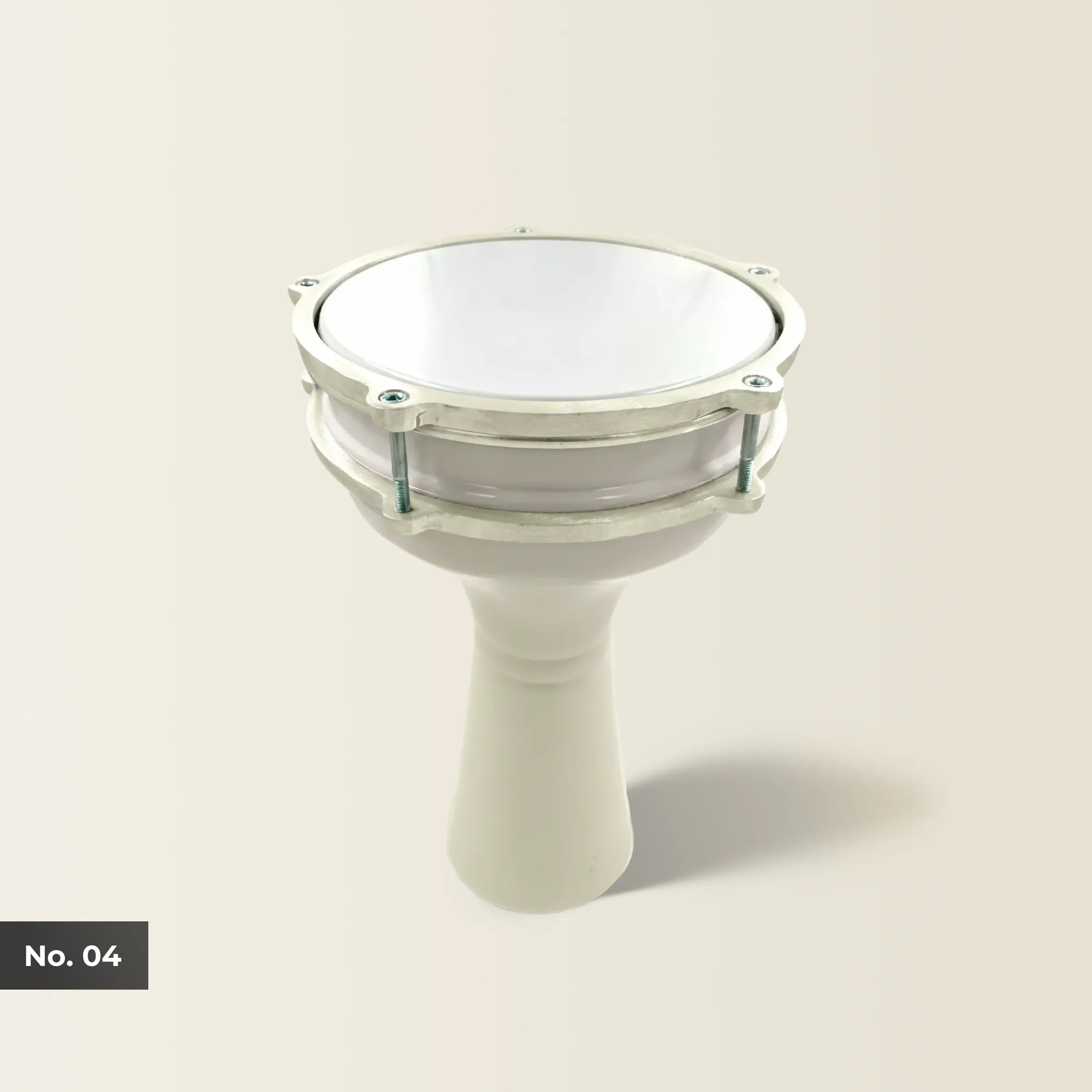 Pearl Beat | White Turkish Darbuka (Kids & Adults) - Size No. 4