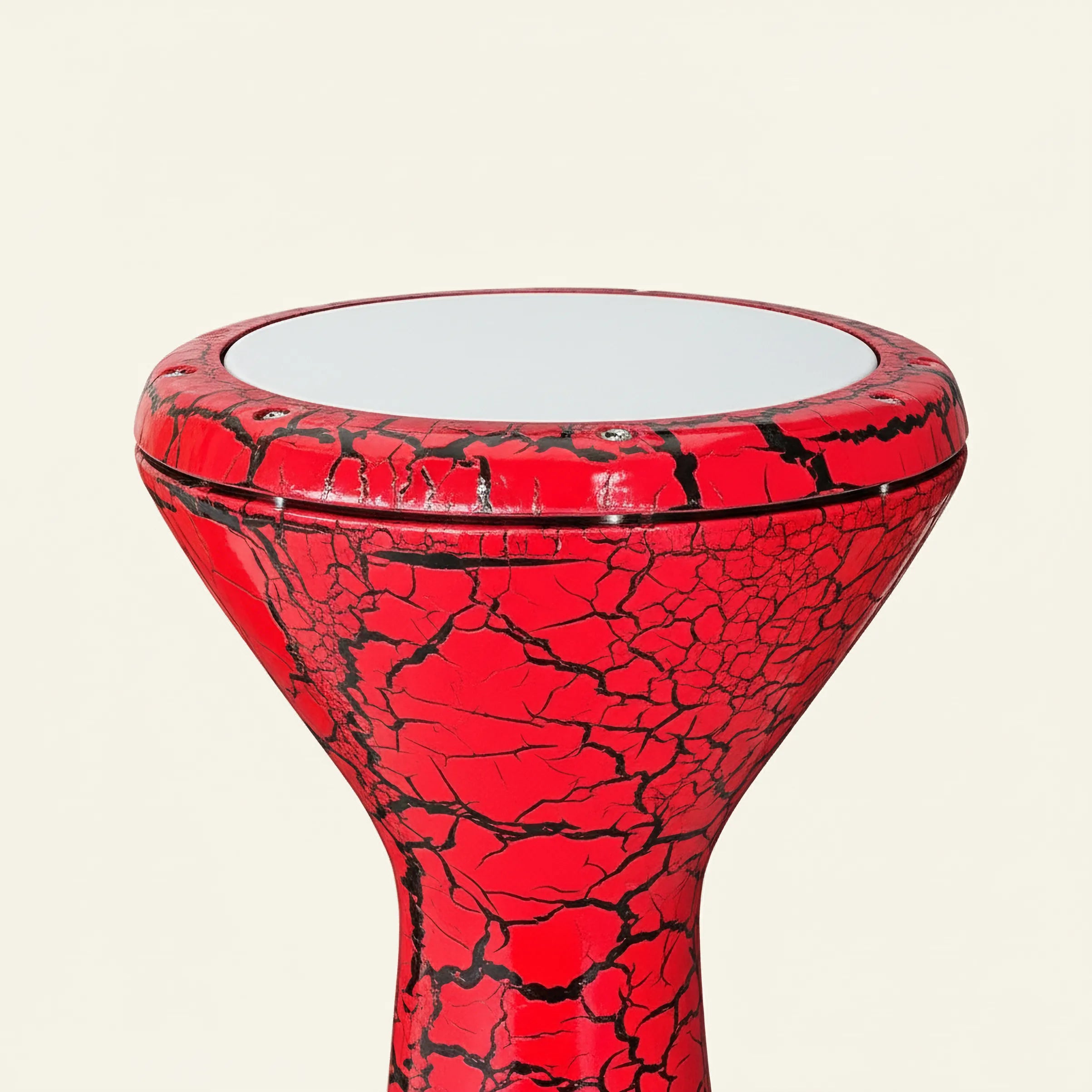Red Crackle | Patterned Ceramic Egyptian Darbuka Drum