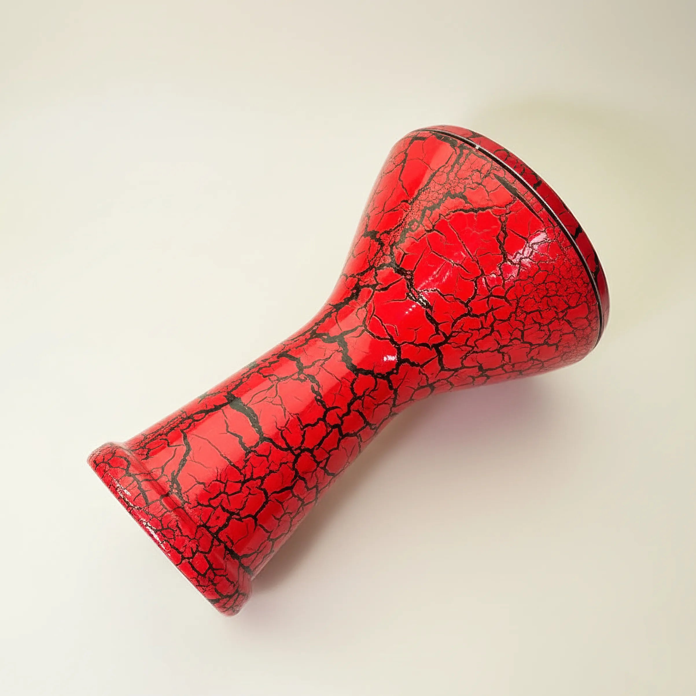 Red Crackle | Patterned Ceramic Egyptian Darbuka Drum
